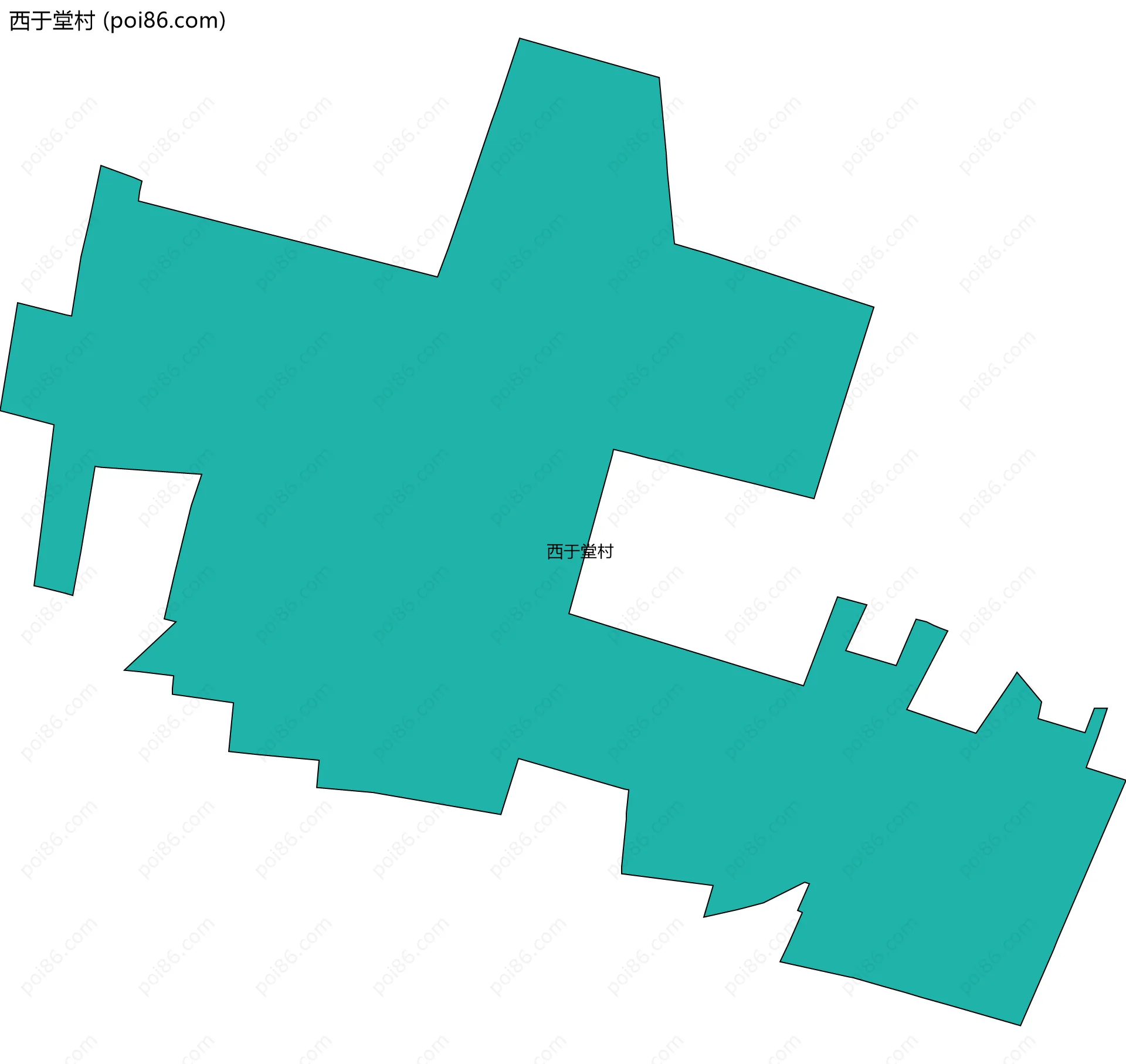 西于堂村边界地图