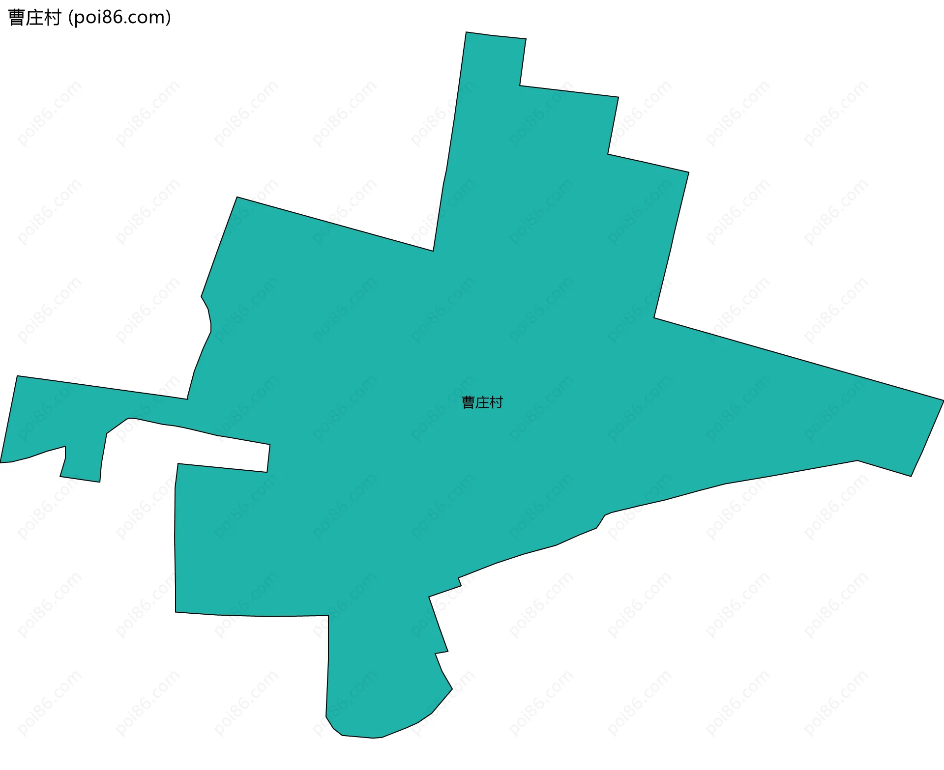 曹庄村边界地图