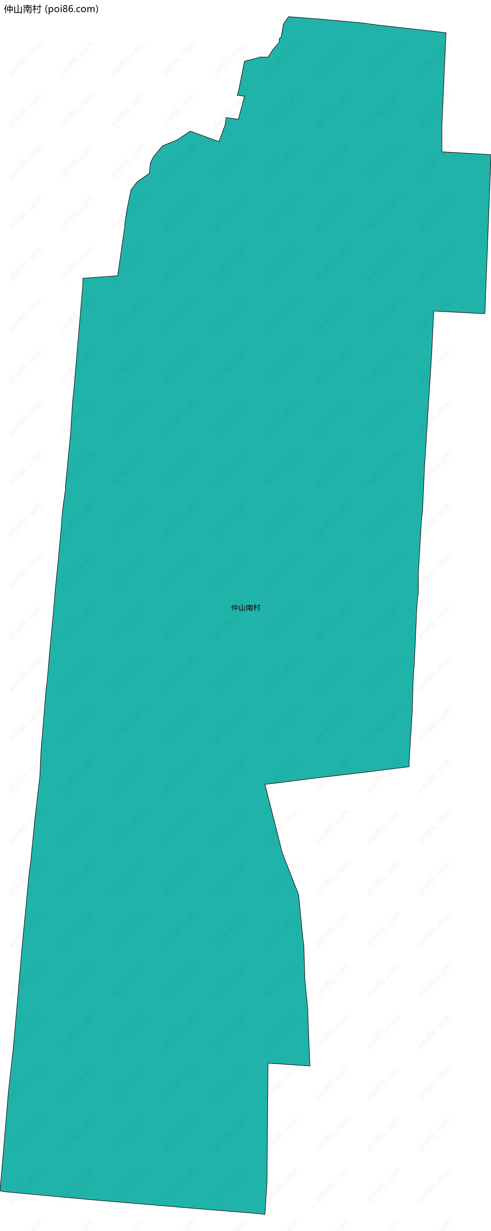 仲山南村边界地图