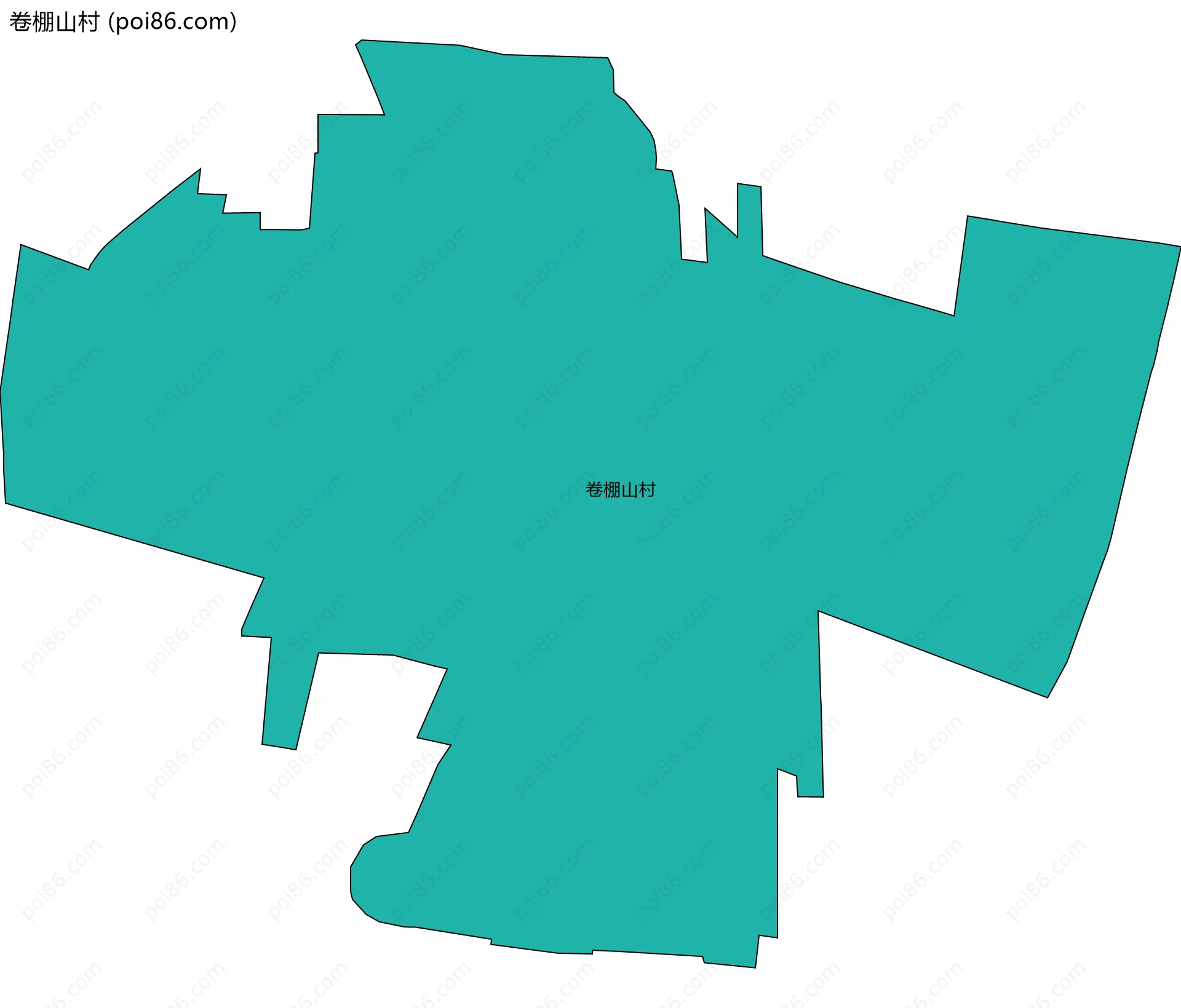 卷棚山村边界地图