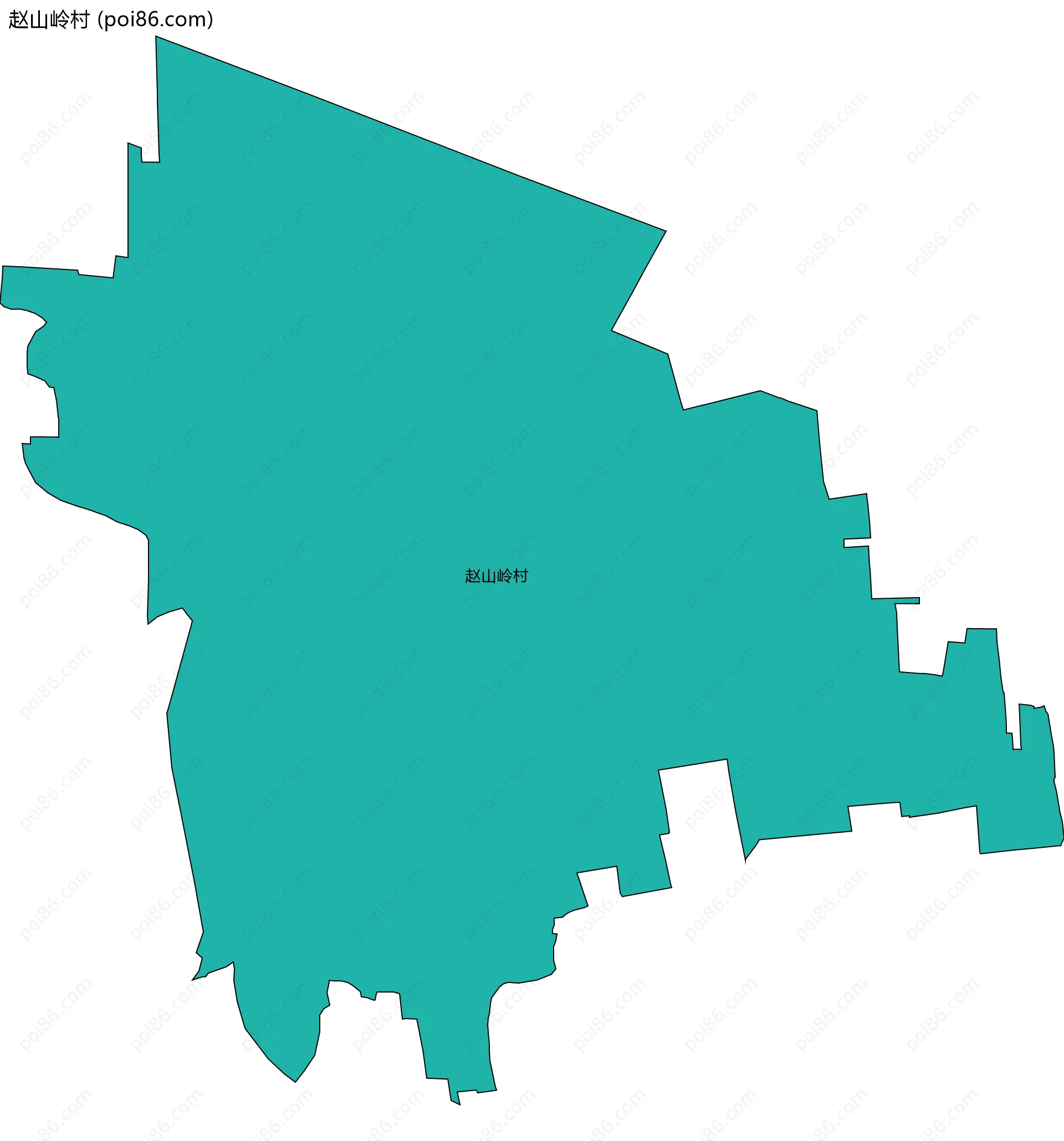 赵山岭村边界地图