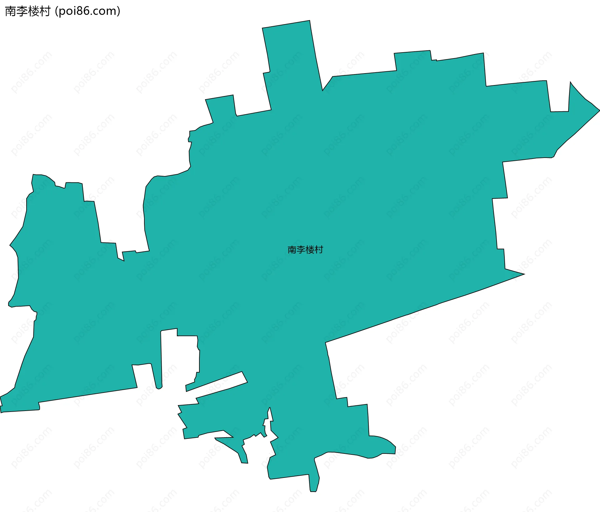 南李楼村边界地图