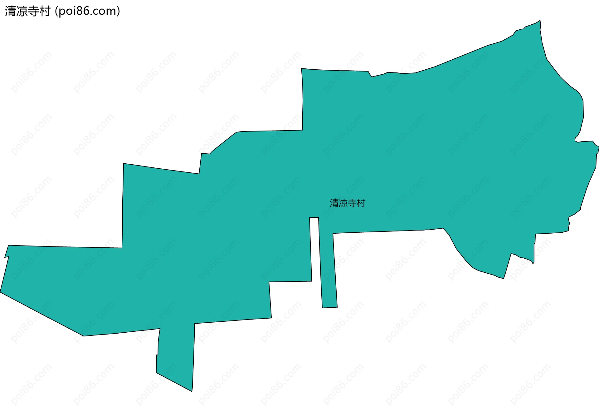 清凉寺村边界地图