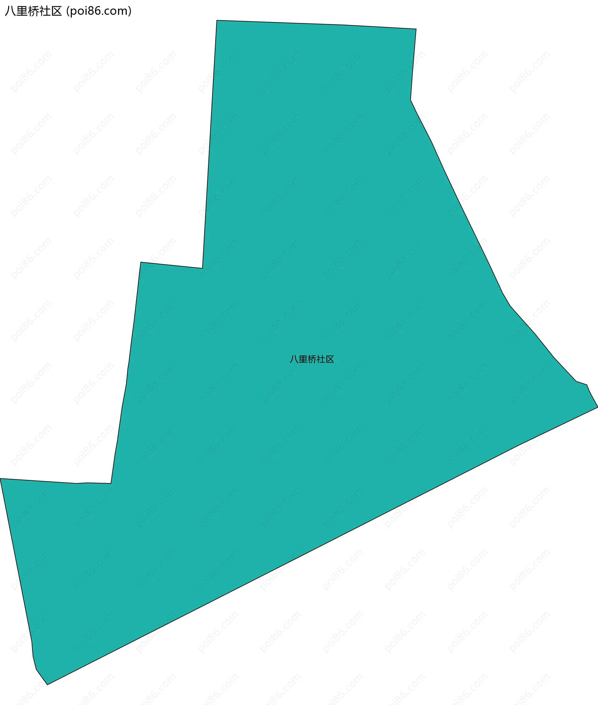 八里桥社区边界地图