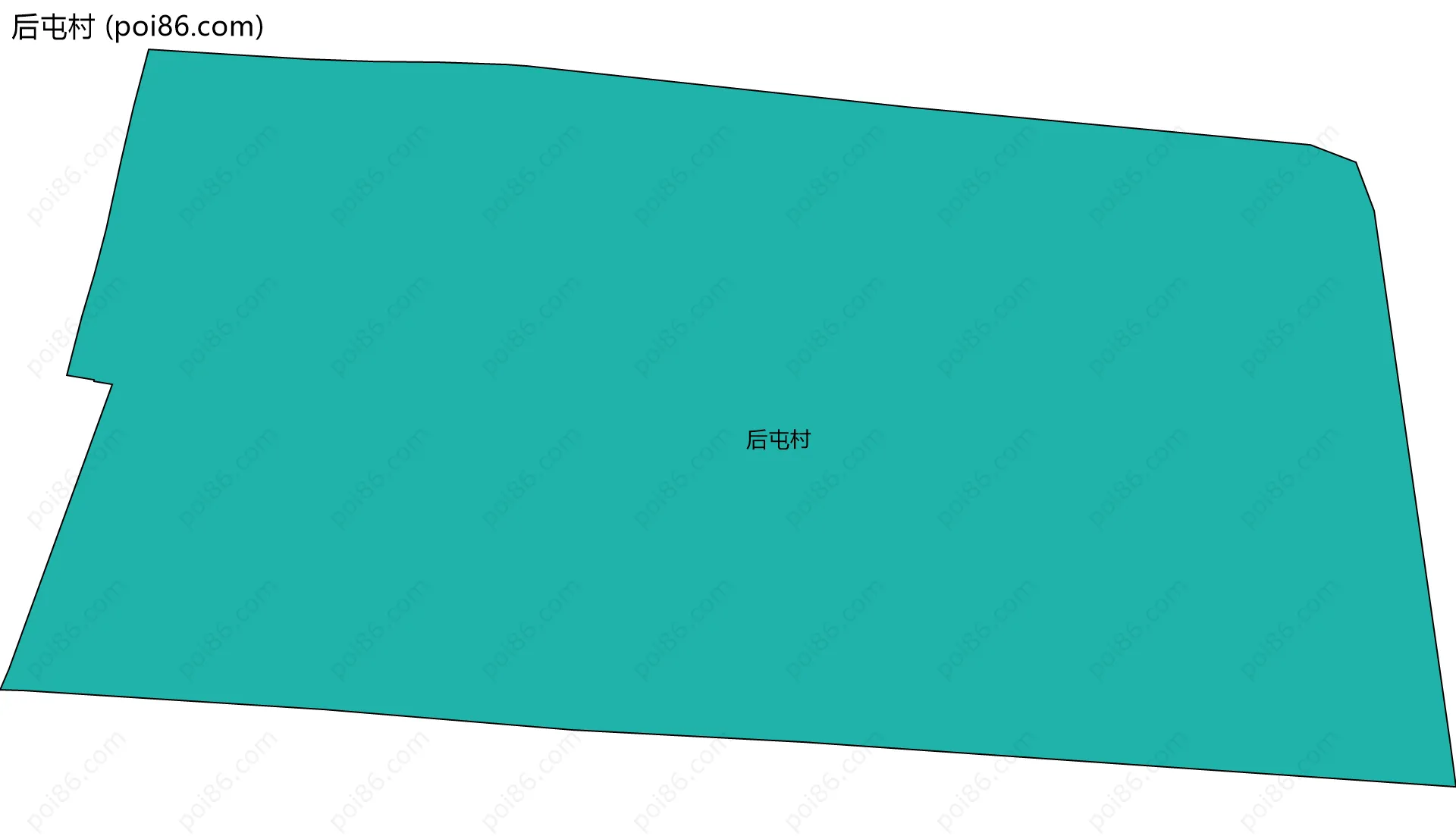 后屯村边界地图