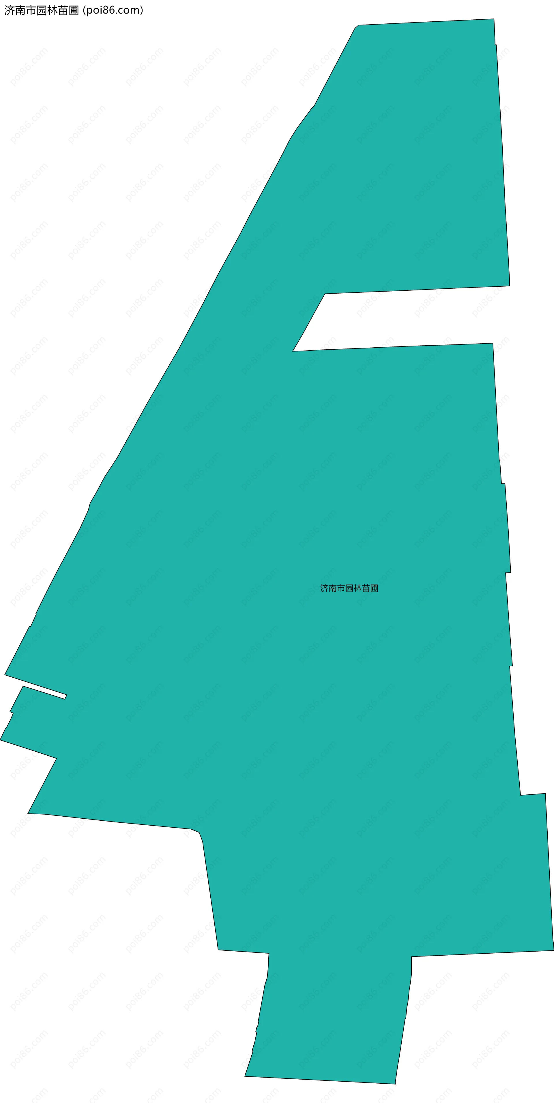 济南市园林苗圃边界地图