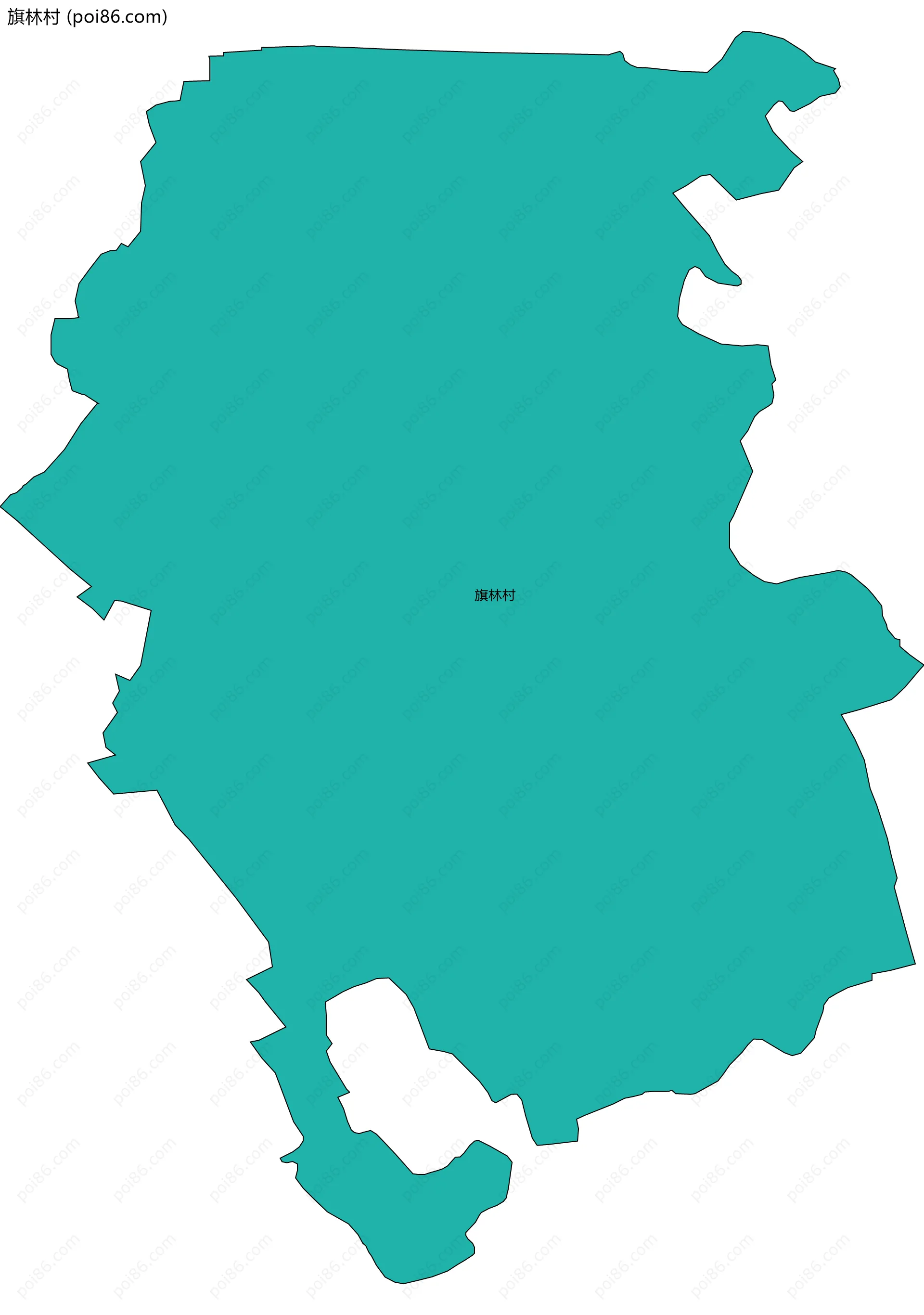 旗林村边界地图