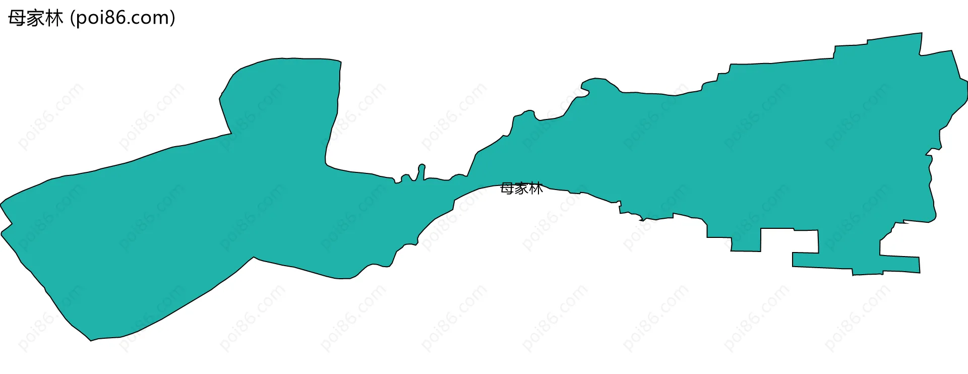 母家林边界地图