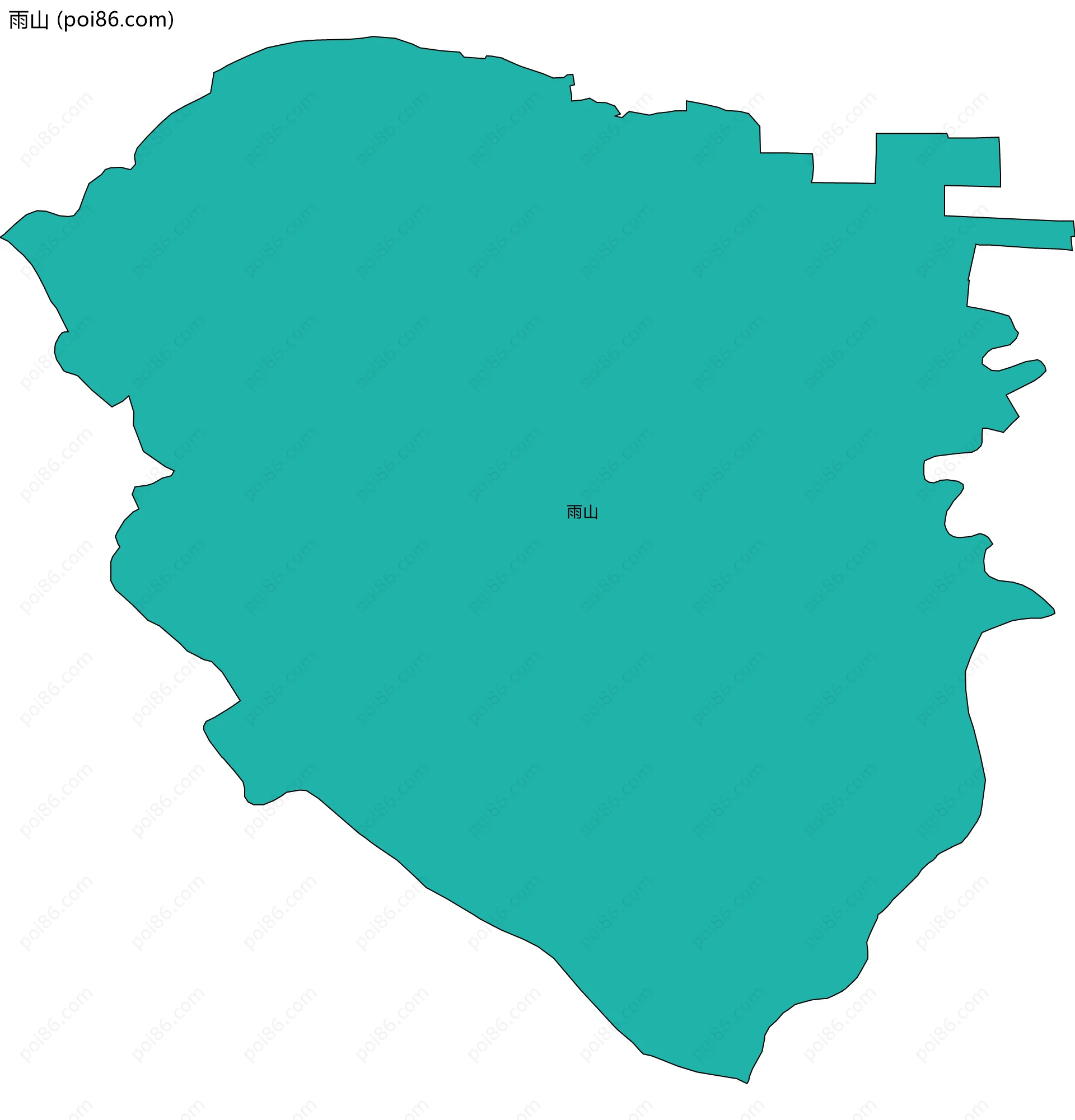 雨山边界地图