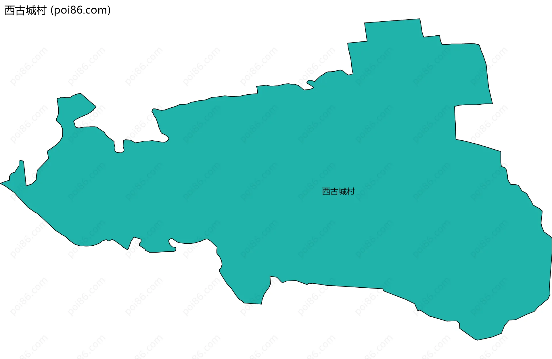 西古城村边界地图