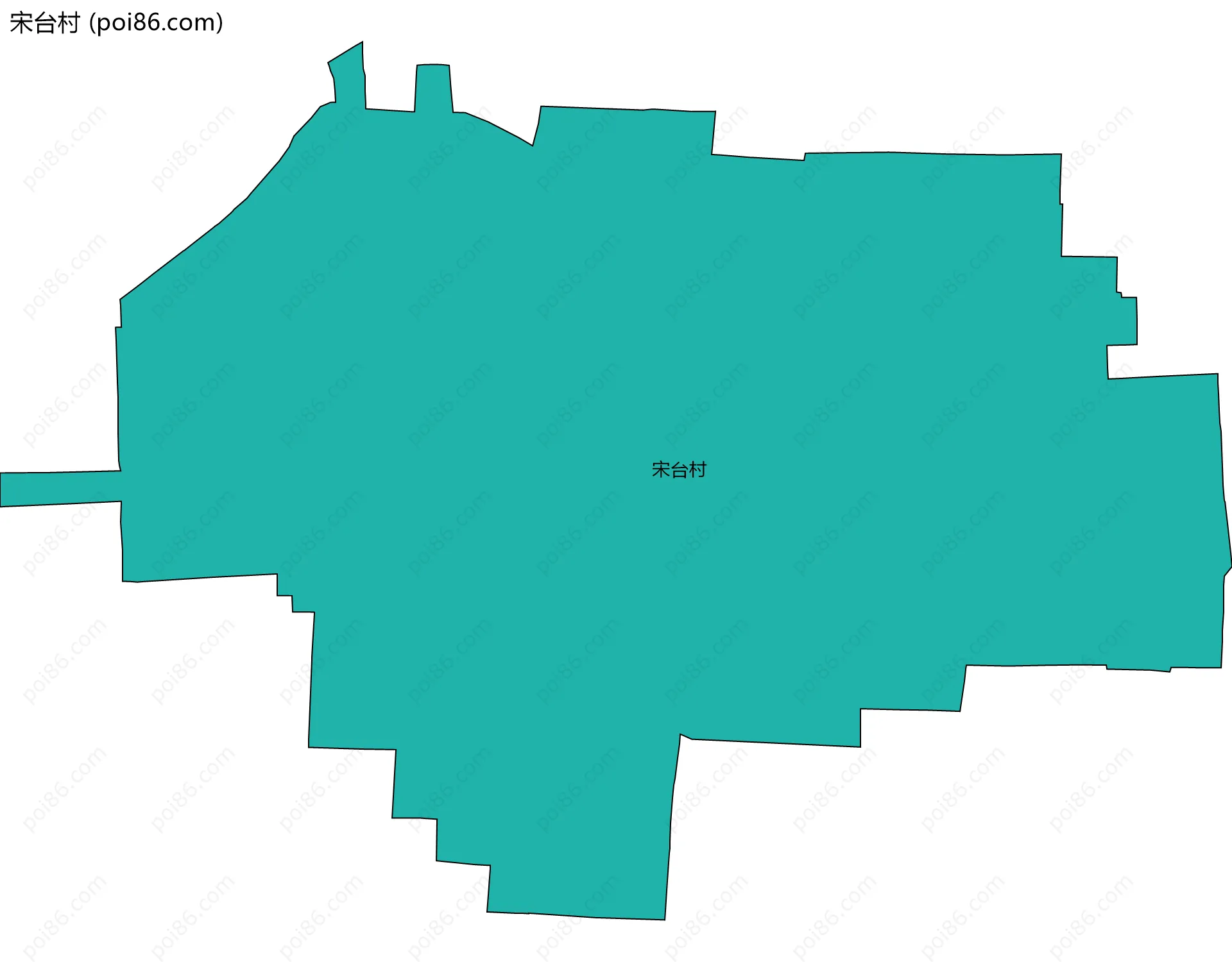 宋台村边界地图