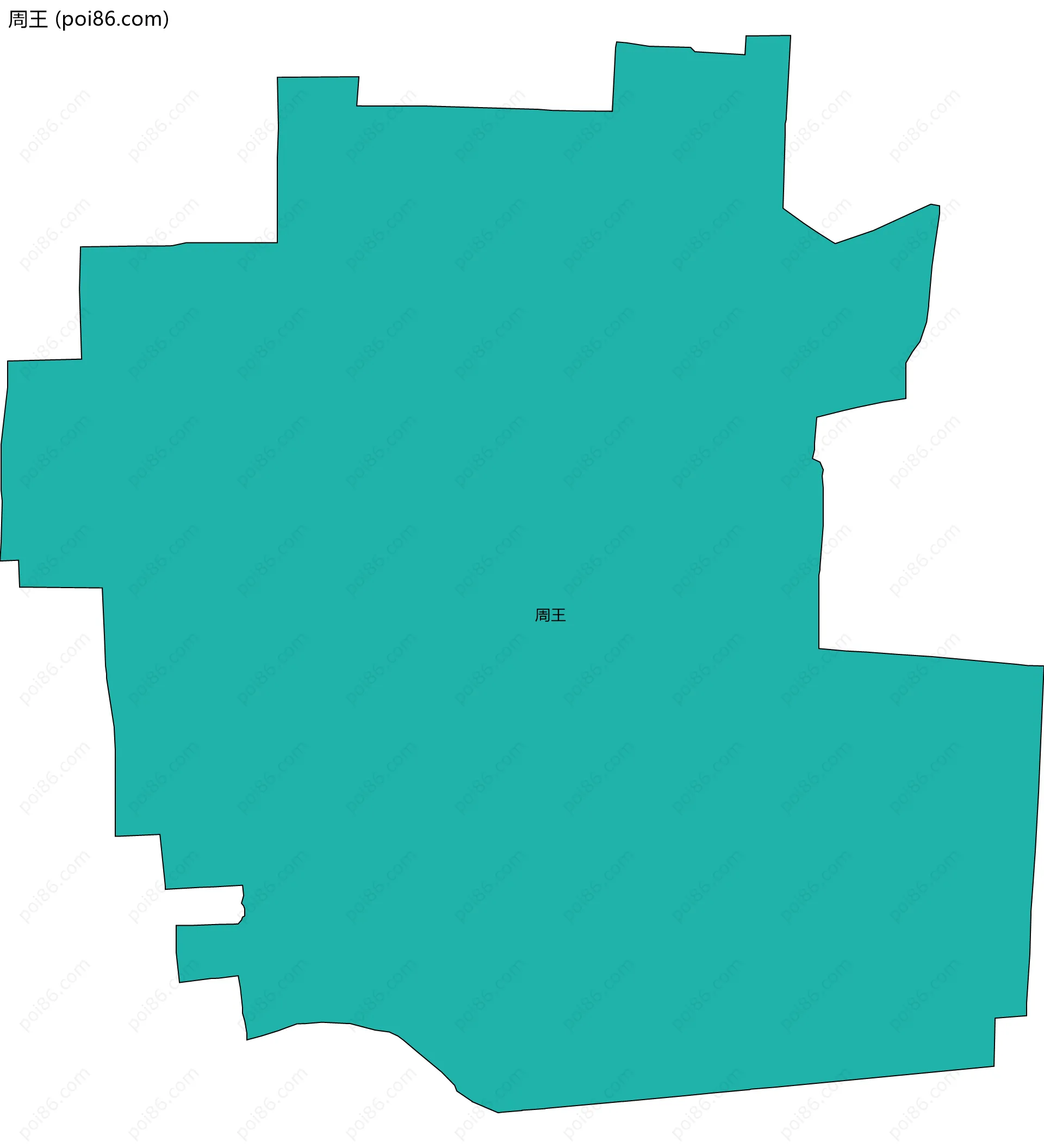 周王边界地图