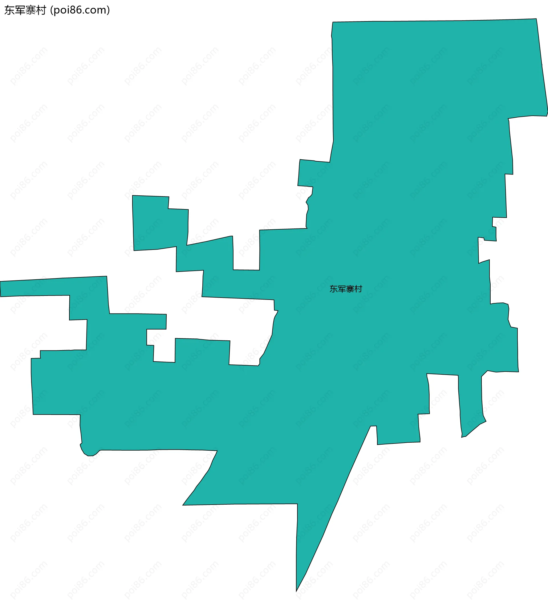 东军寨村边界地图