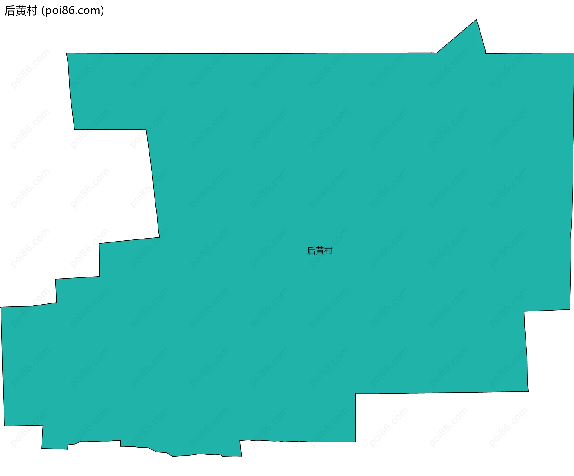 后黄村边界地图