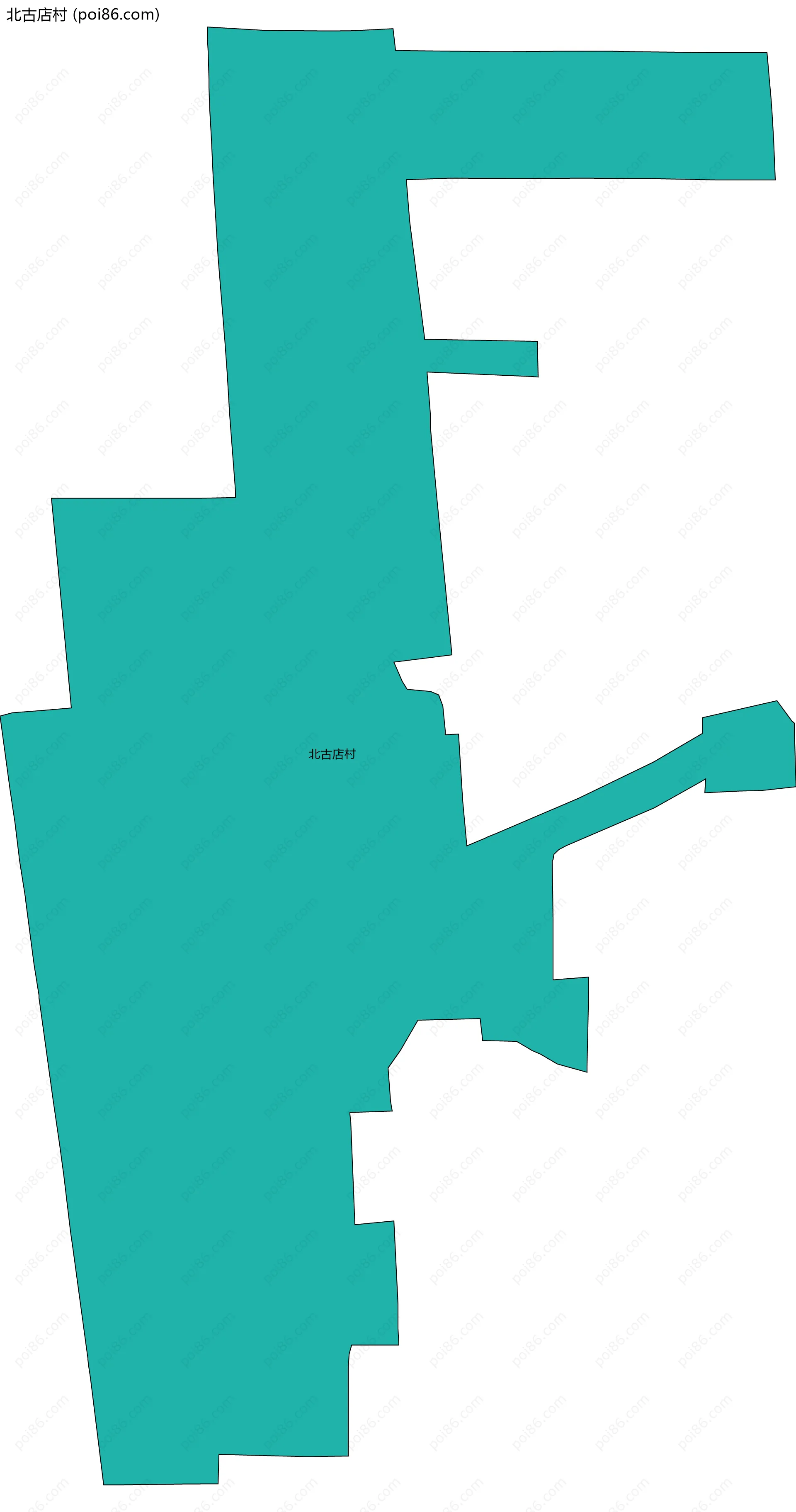 北古店村边界地图