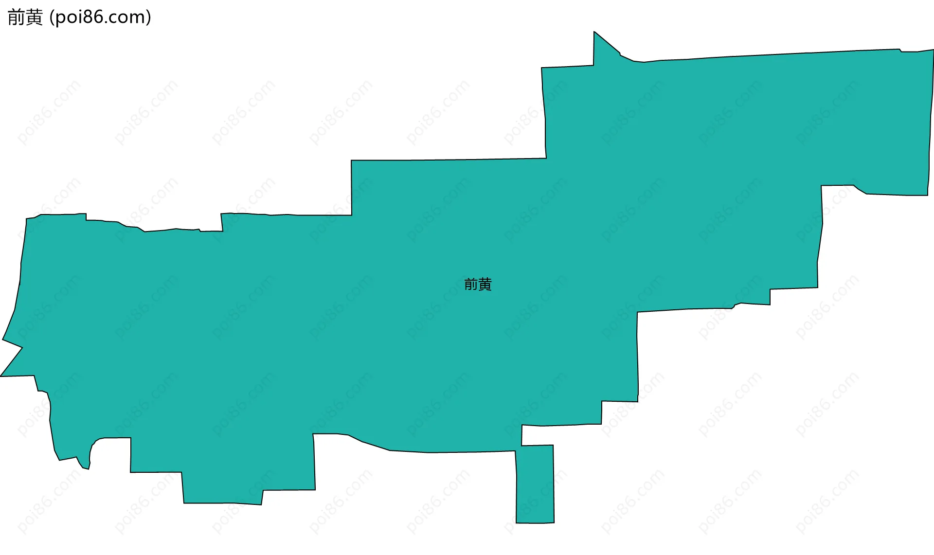 前黄边界地图