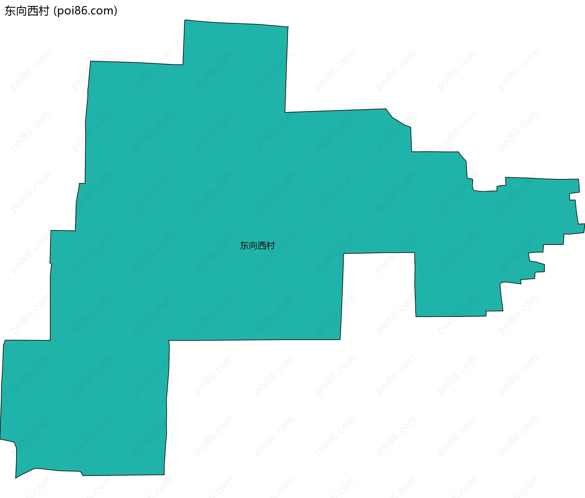 东向西村边界地图