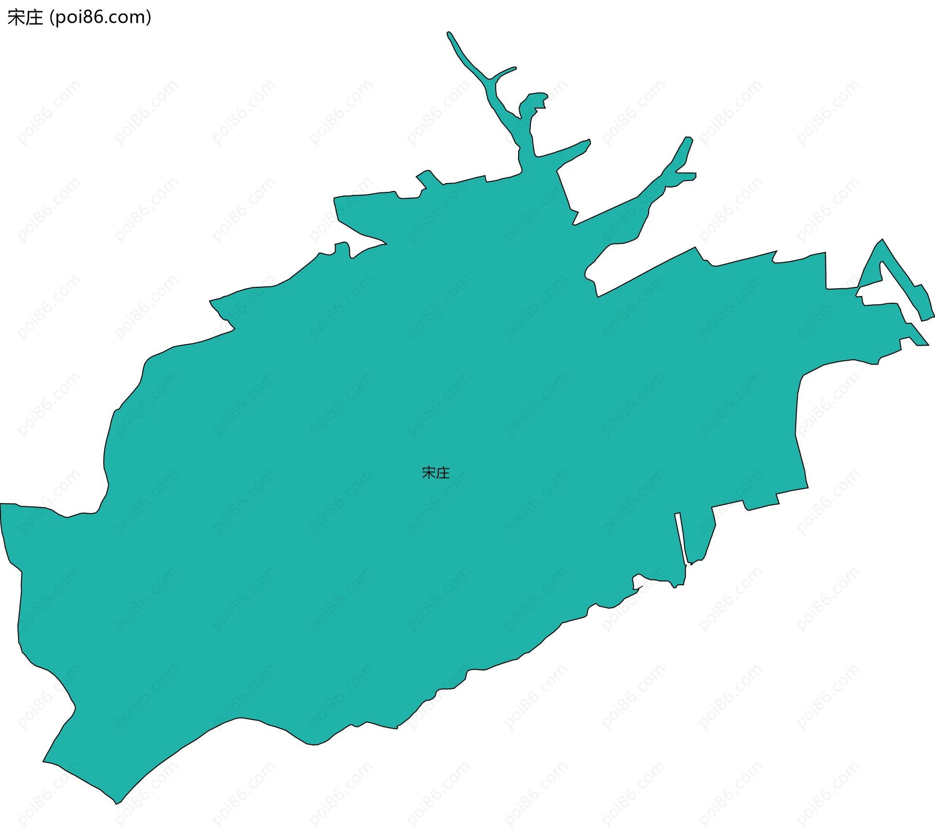 宋庄边界地图