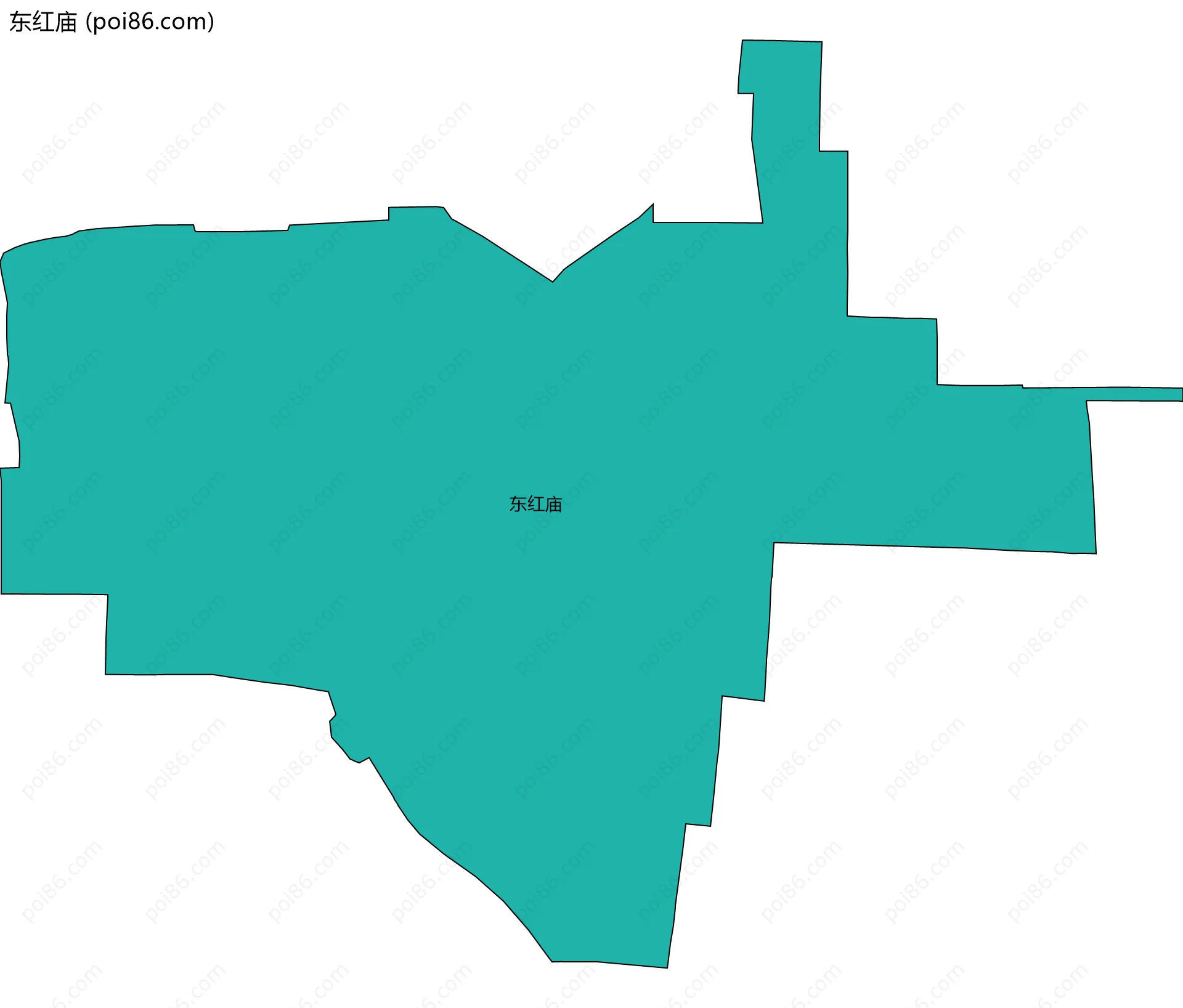 东红庙边界地图