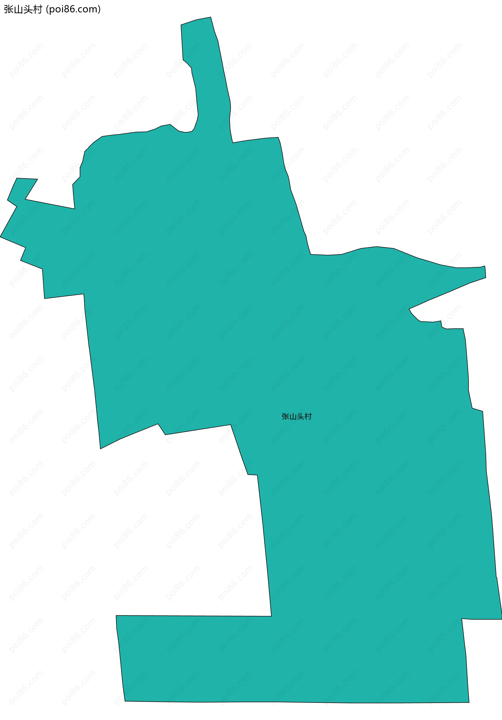张山头村边界地图