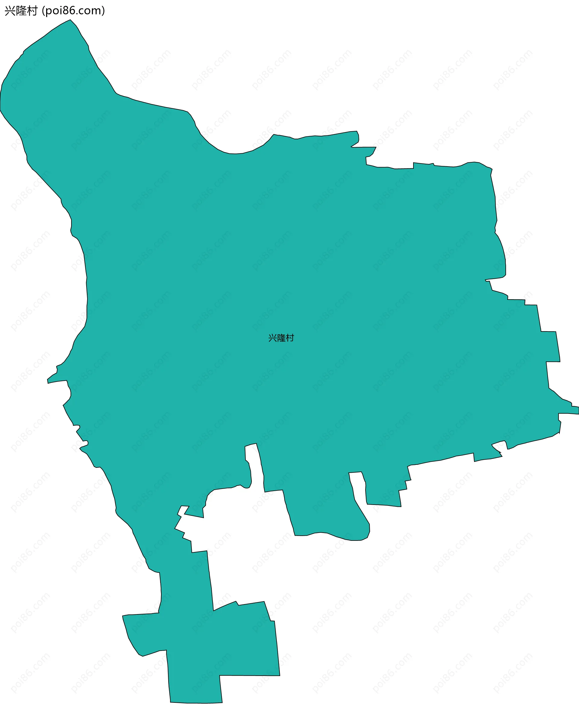 兴隆村边界地图