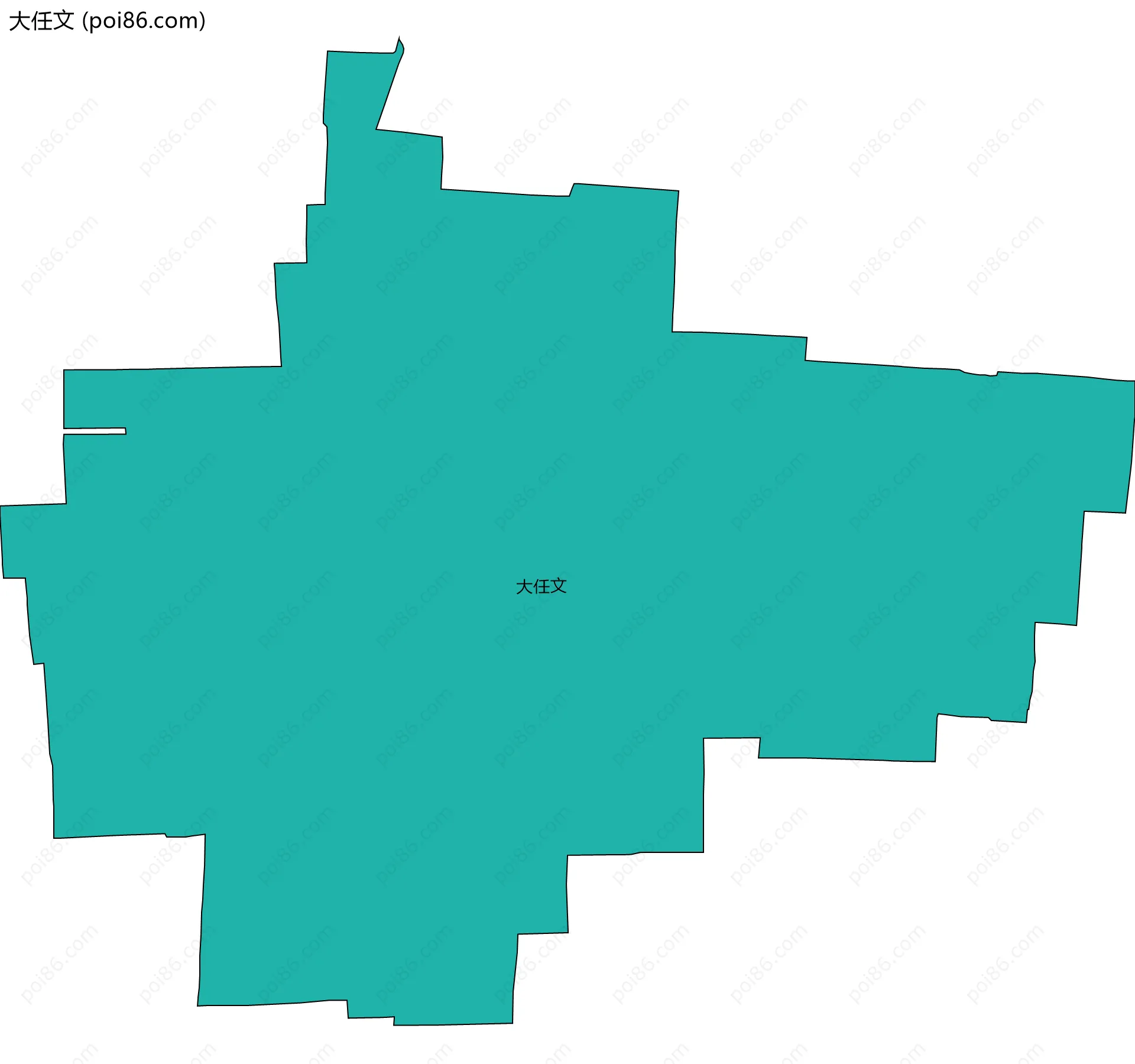 大任文边界地图