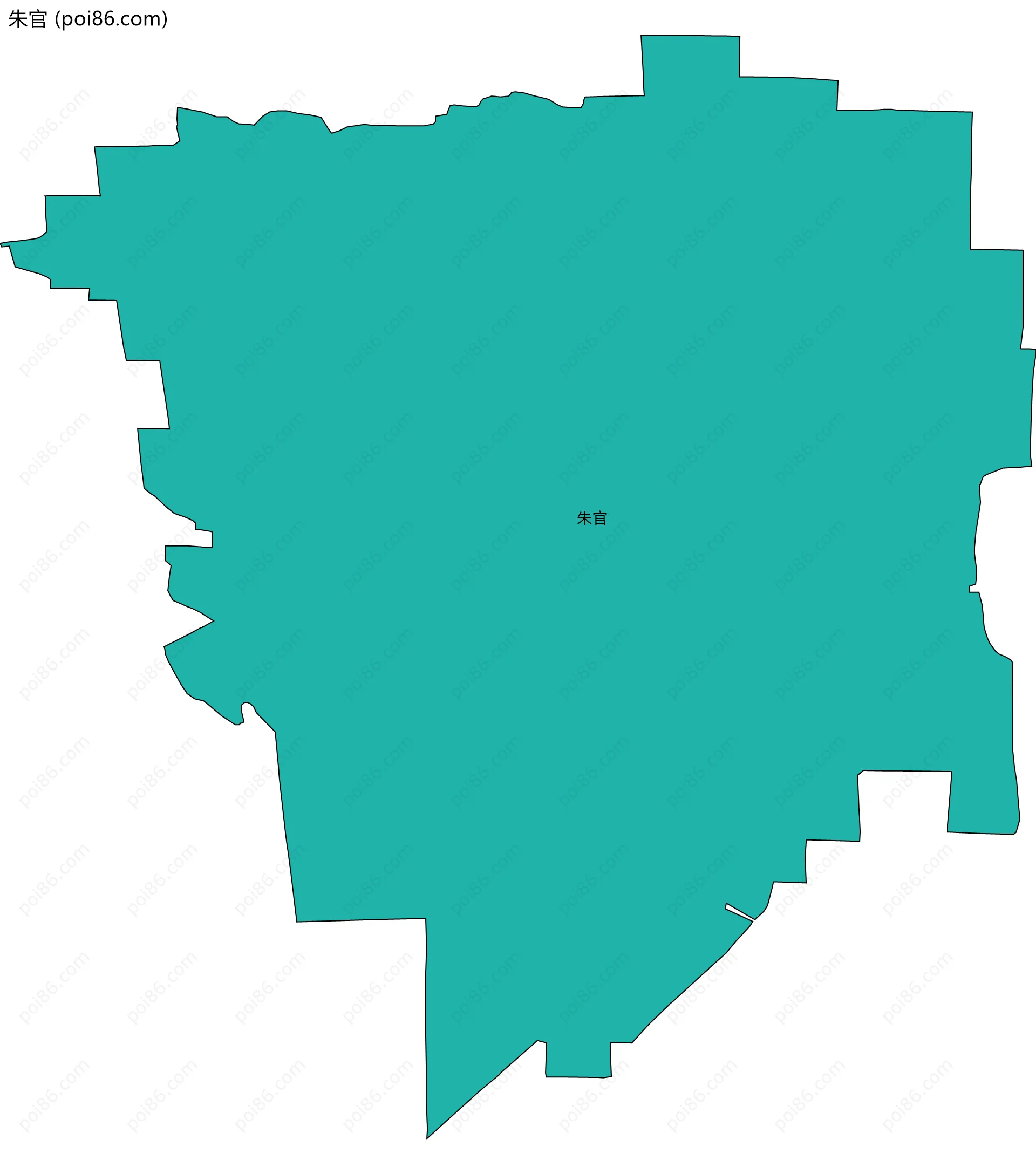 朱官边界地图