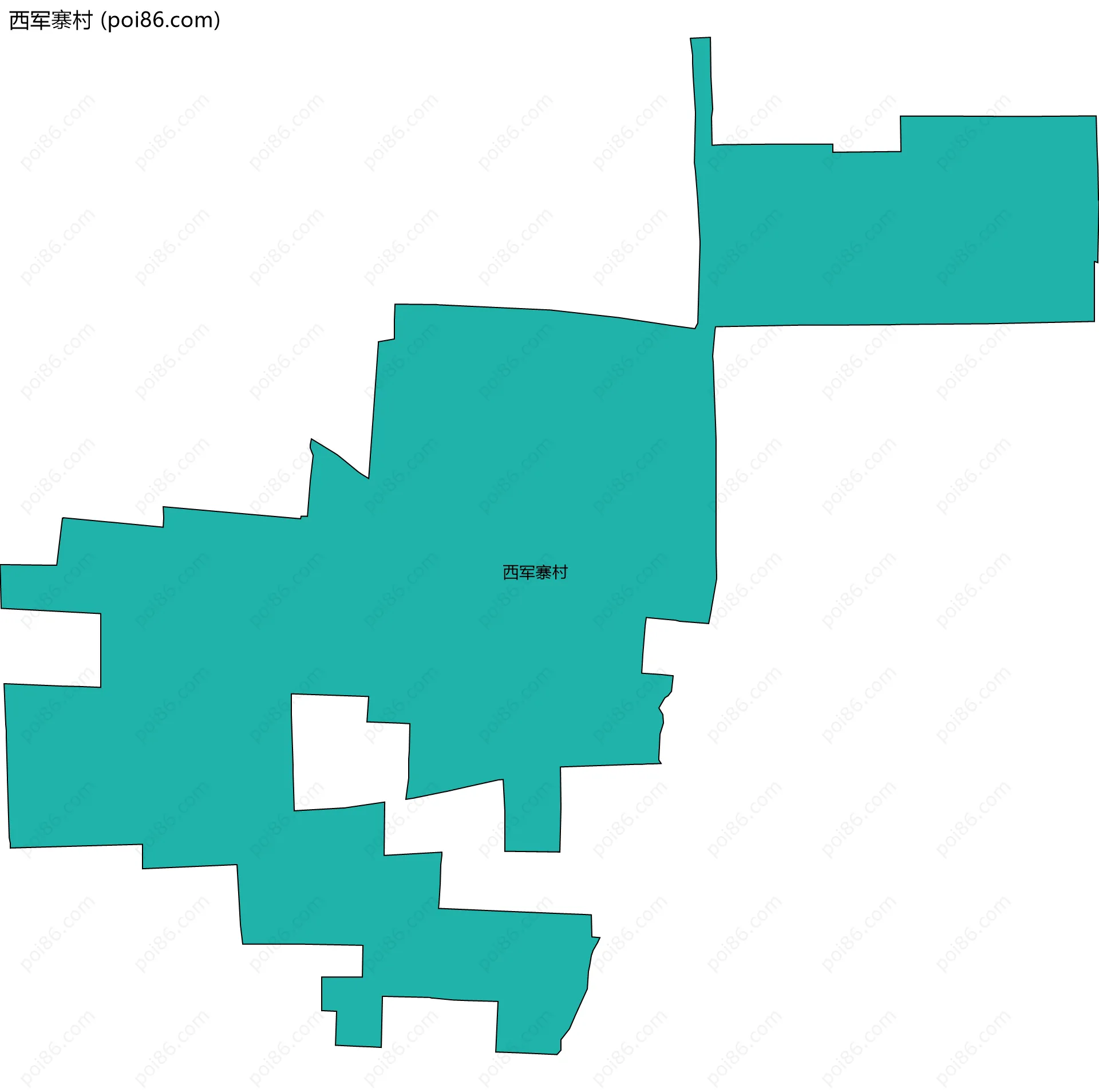 西军寨村边界地图