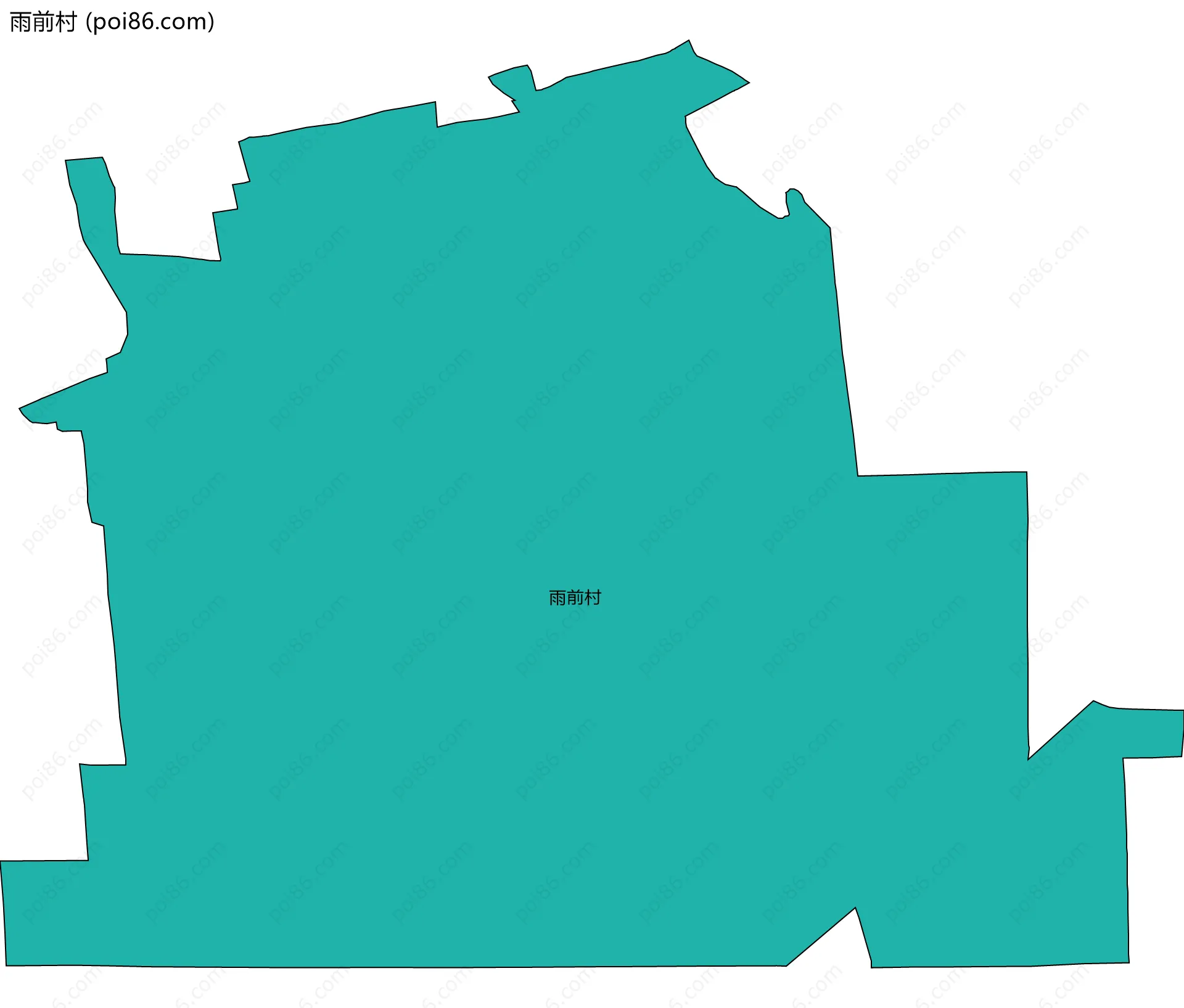 雨前村边界地图