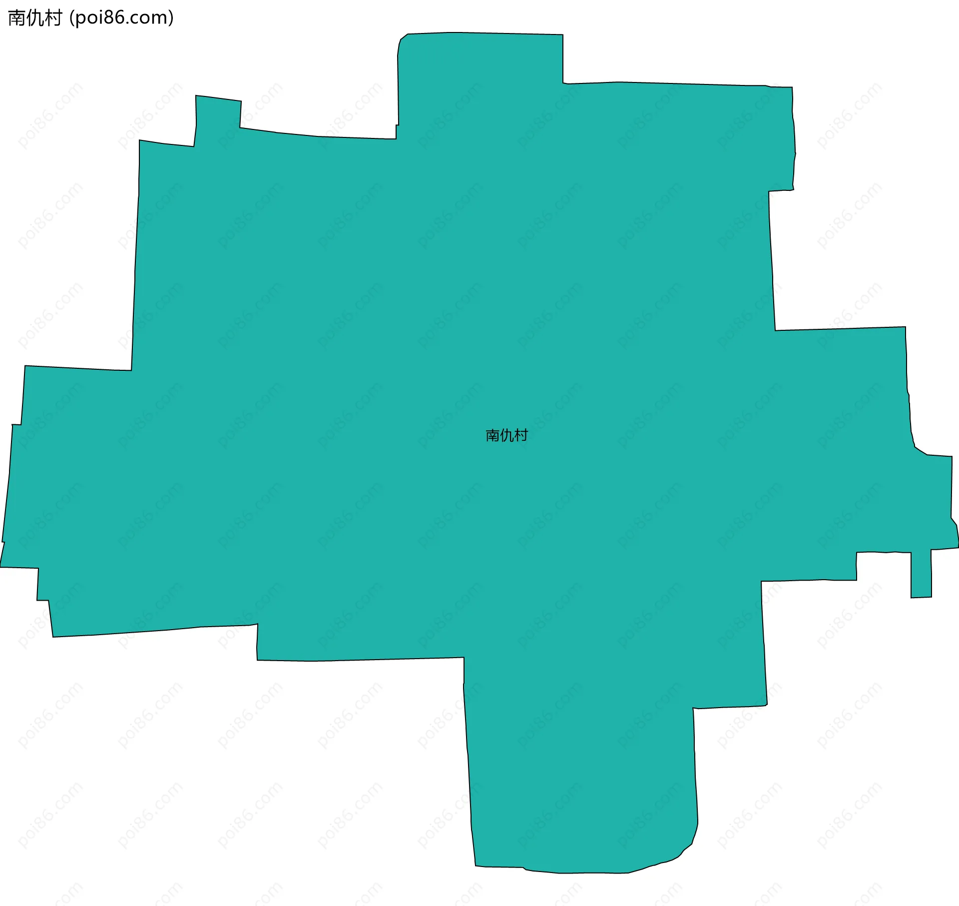 南仇村边界地图
