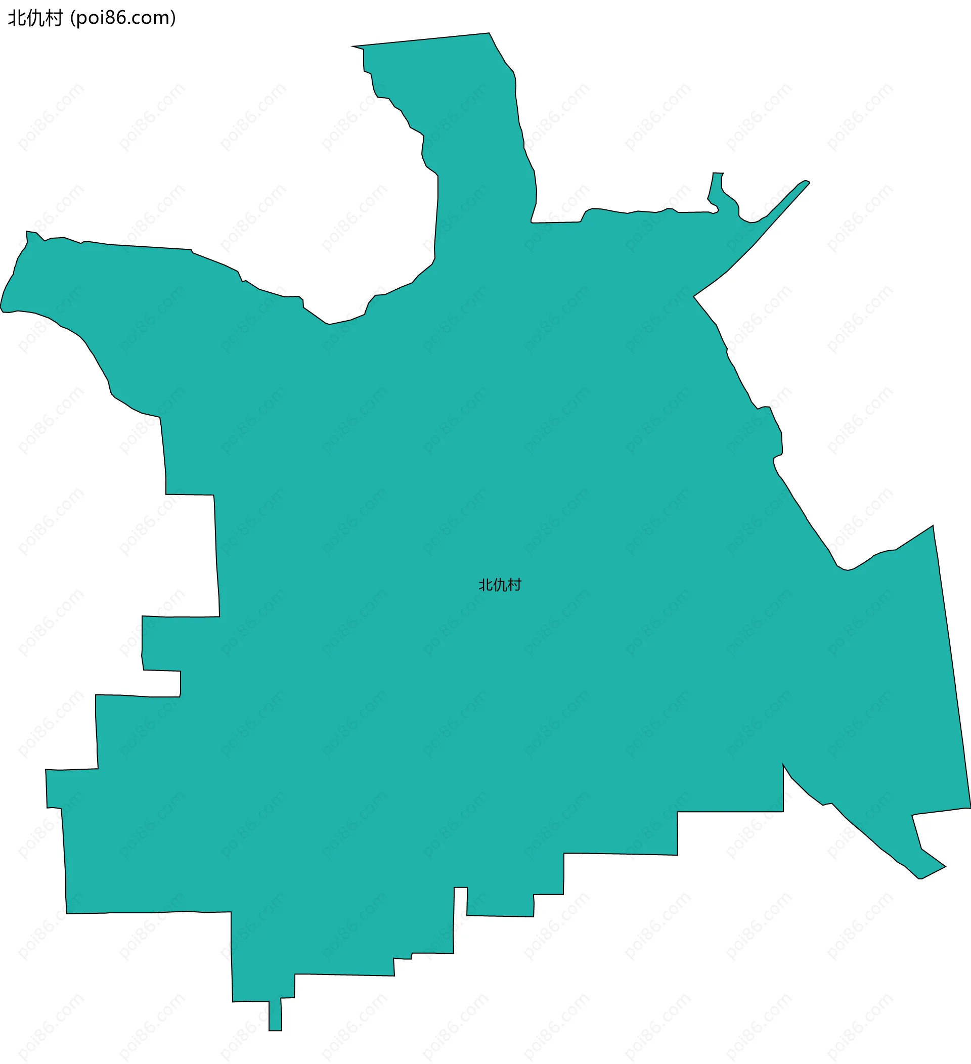 北仇村边界地图