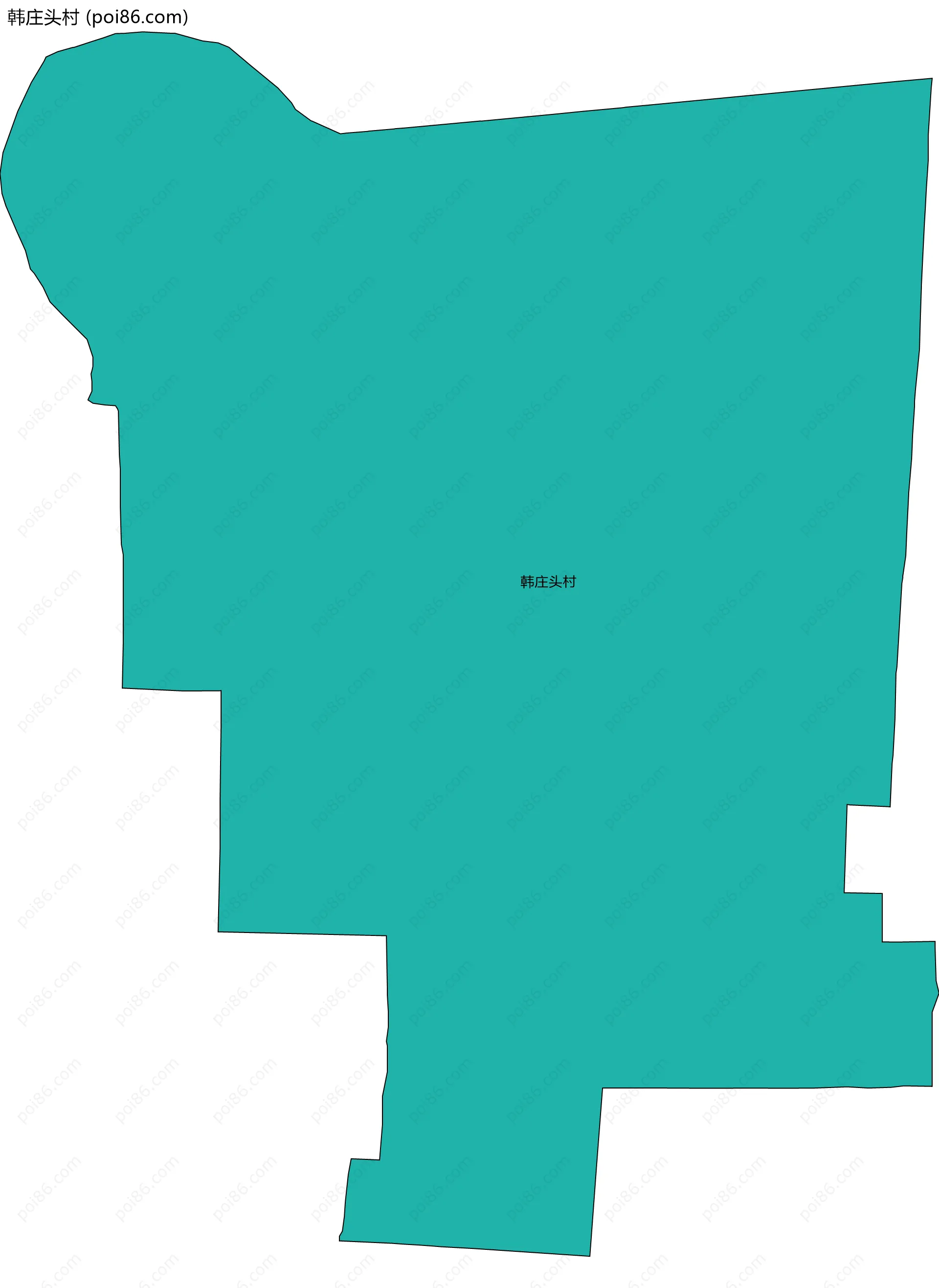 韩庄头村边界地图