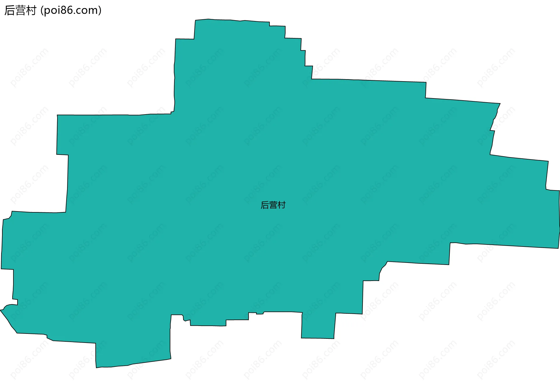后营村边界地图