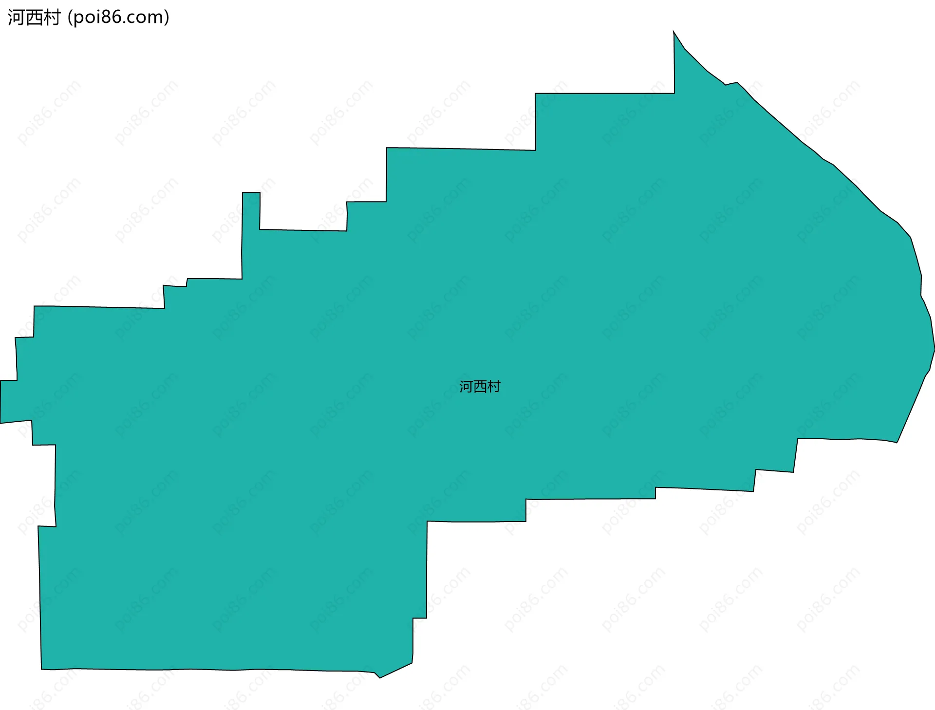 河西村边界地图