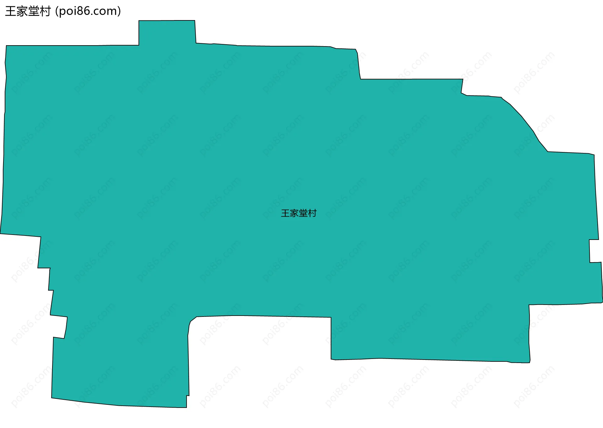王家堂村边界地图