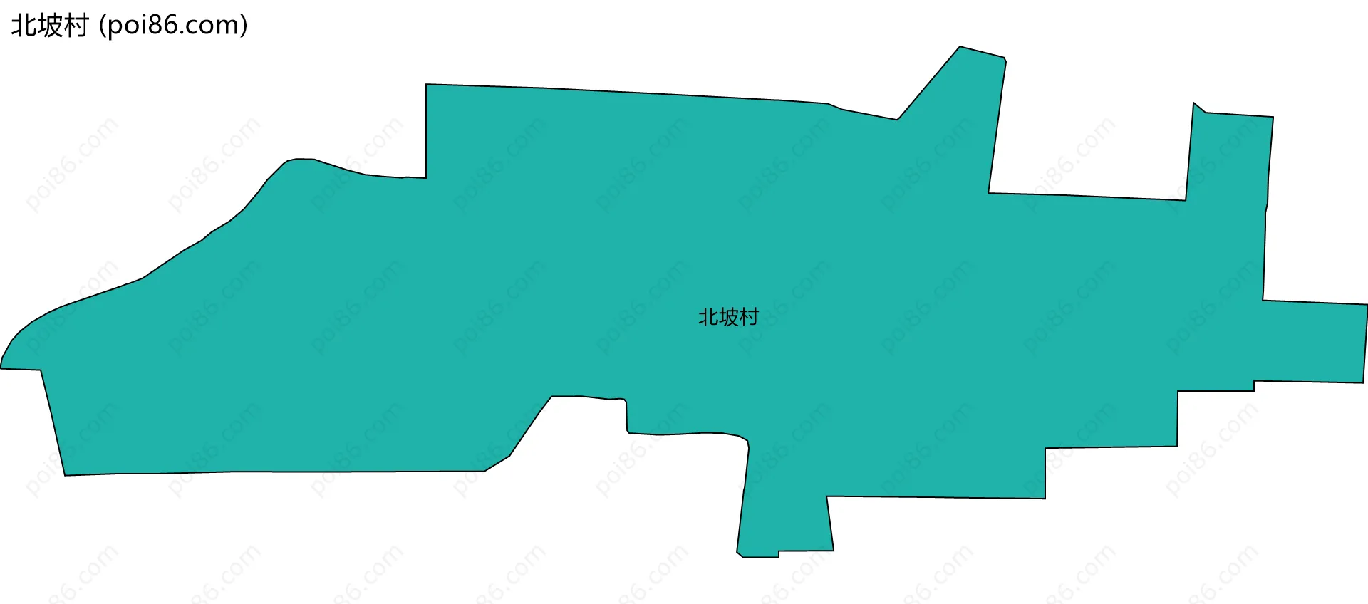 北坡村边界地图