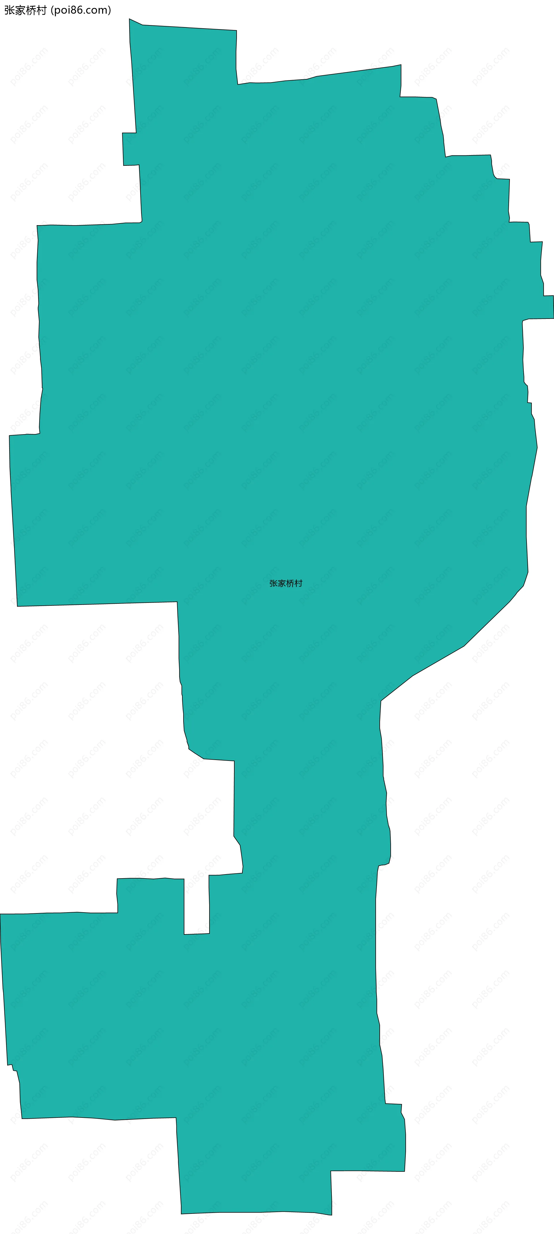 张家桥村边界地图