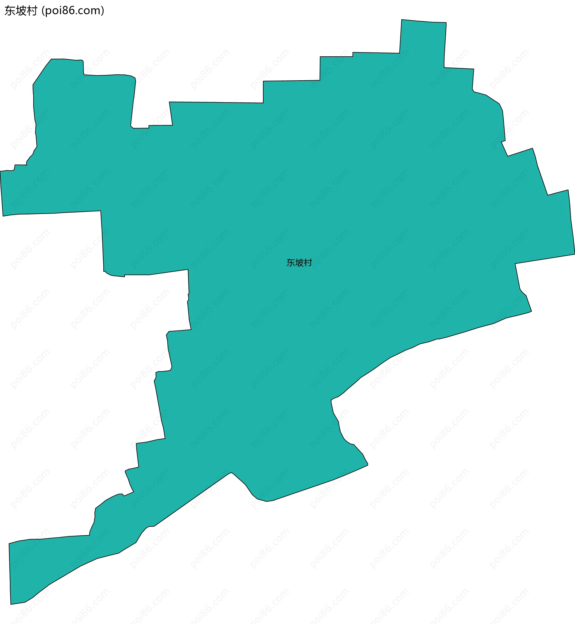 东坡村边界地图