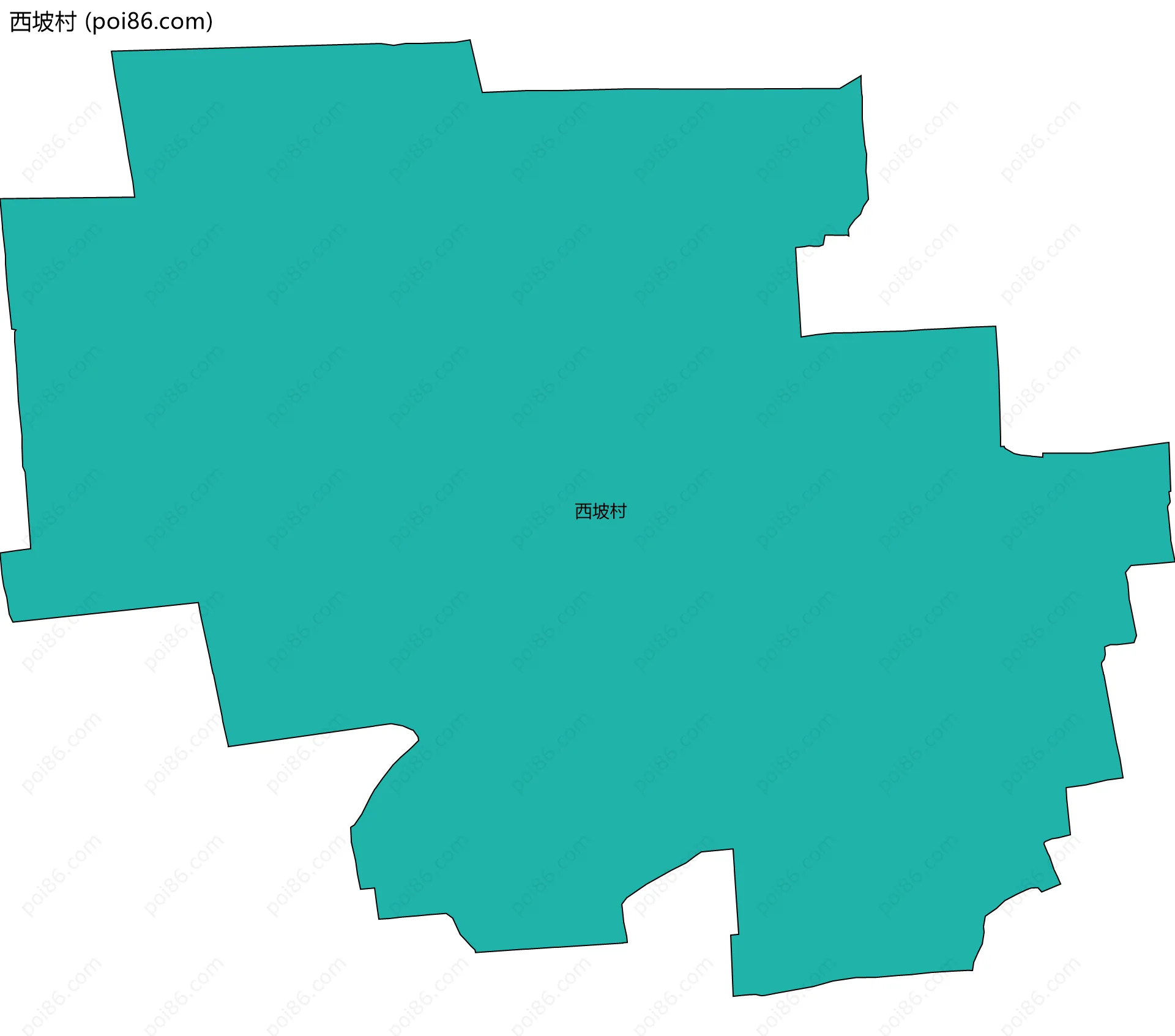 西坡村边界地图