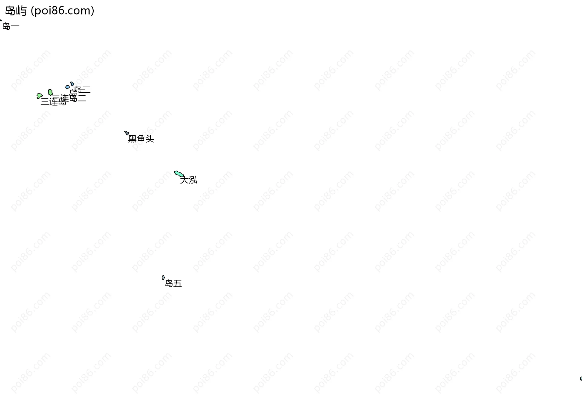 岛屿边界地图(五级行政区划)