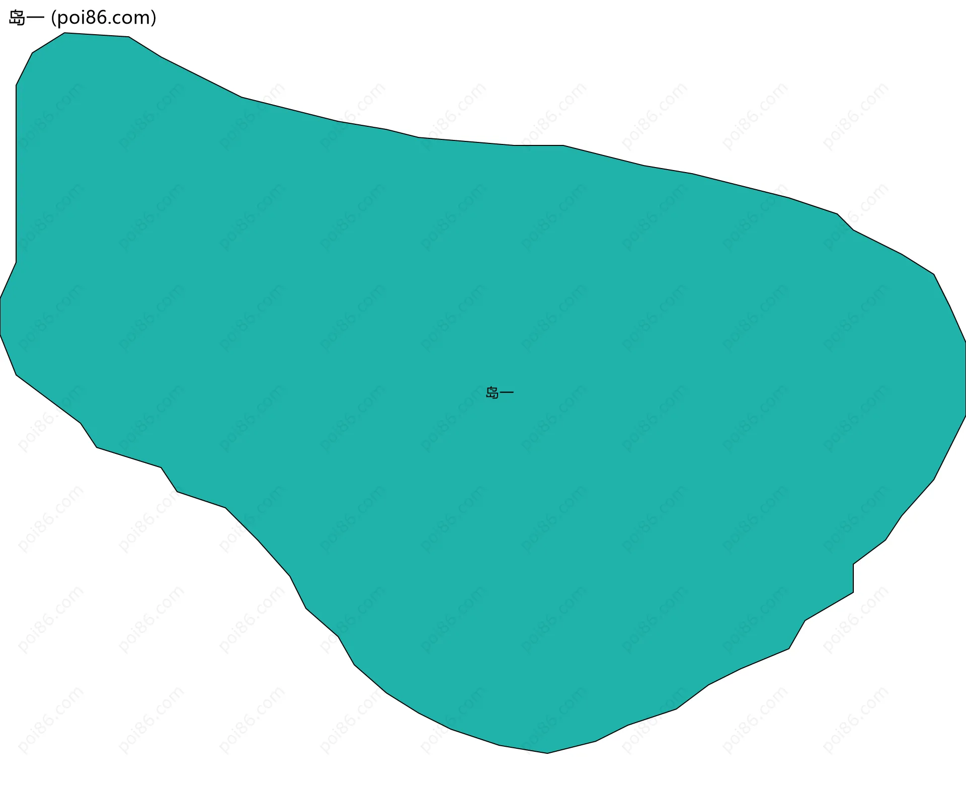 岛一边界地图
