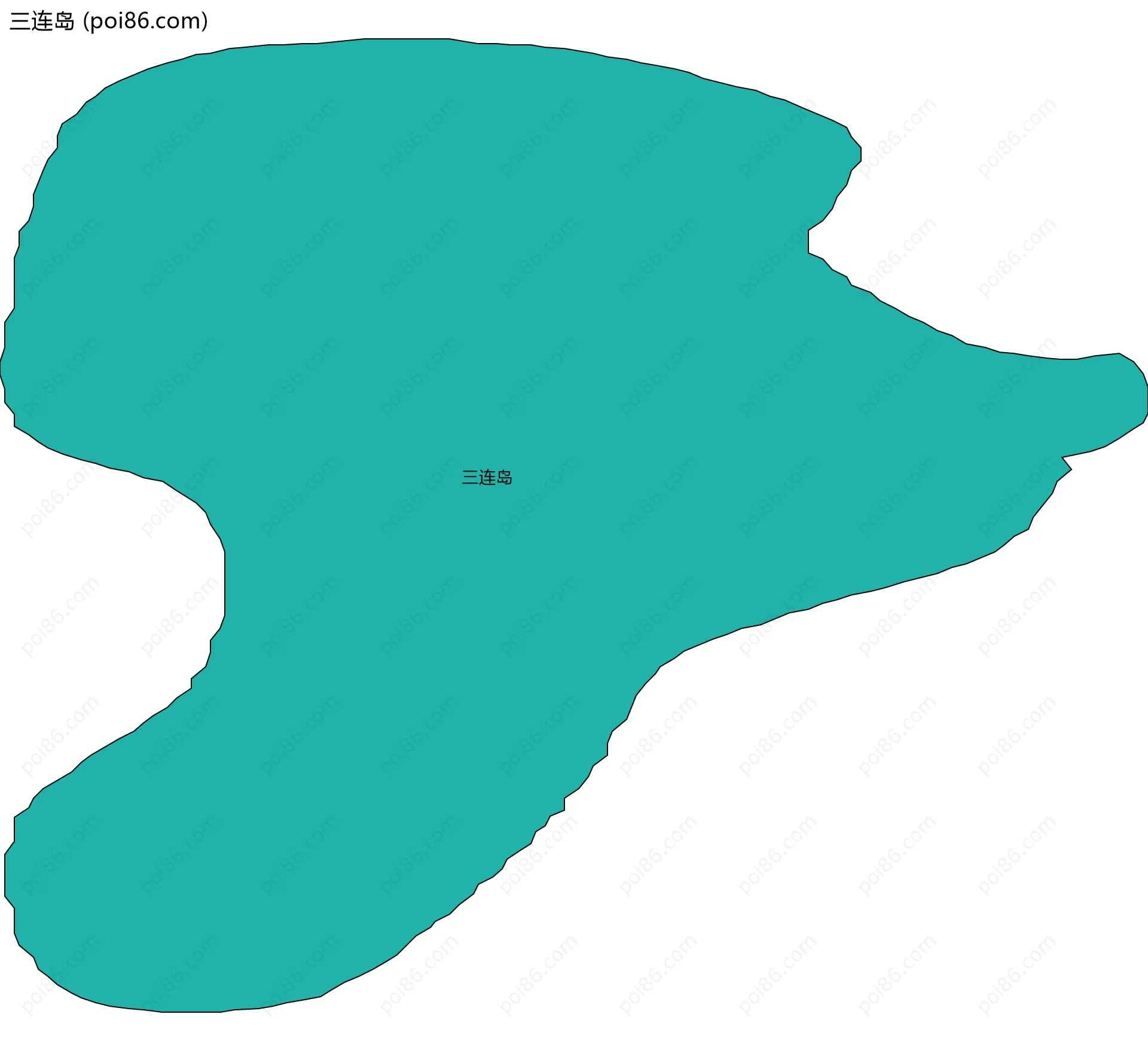 三连岛边界地图