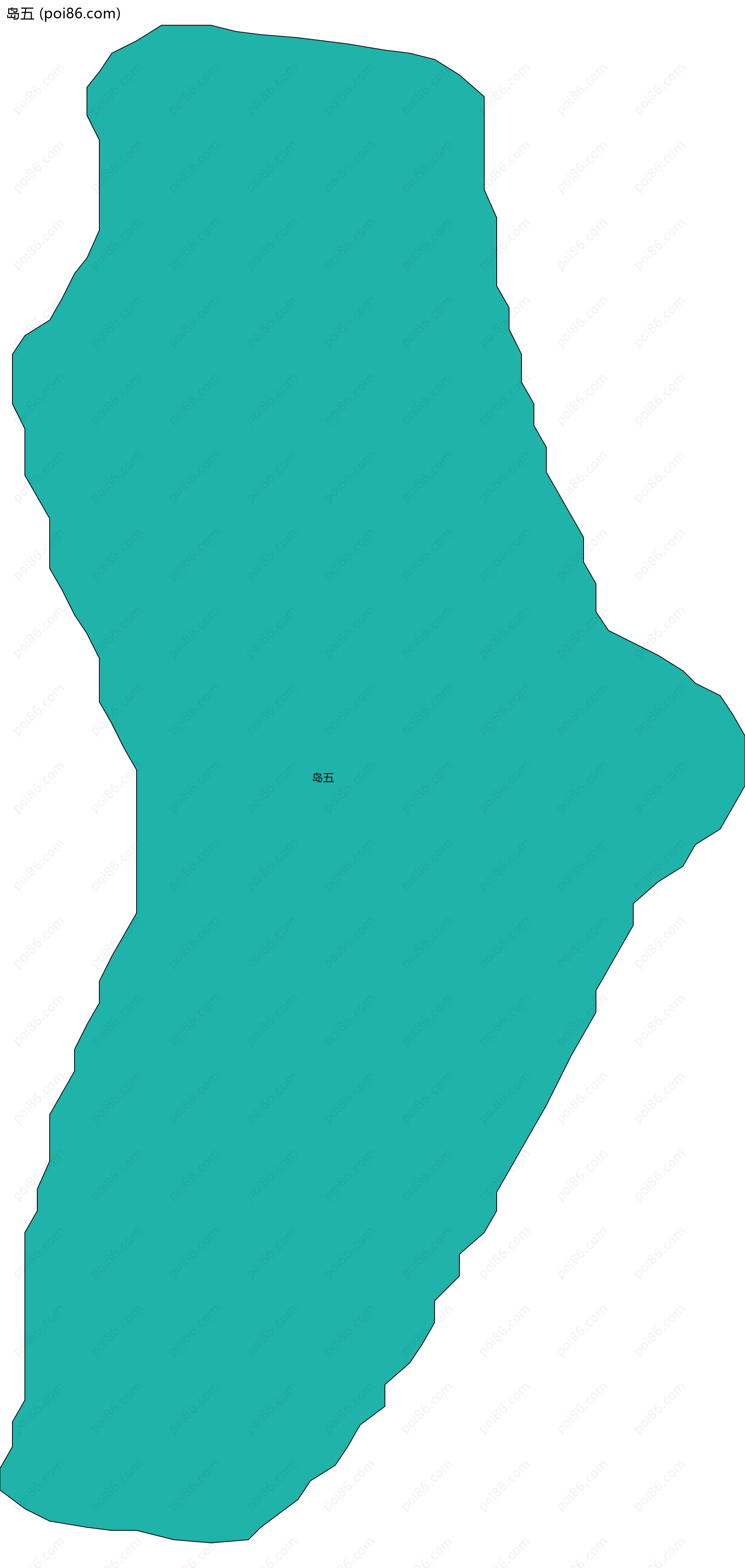 岛五边界地图