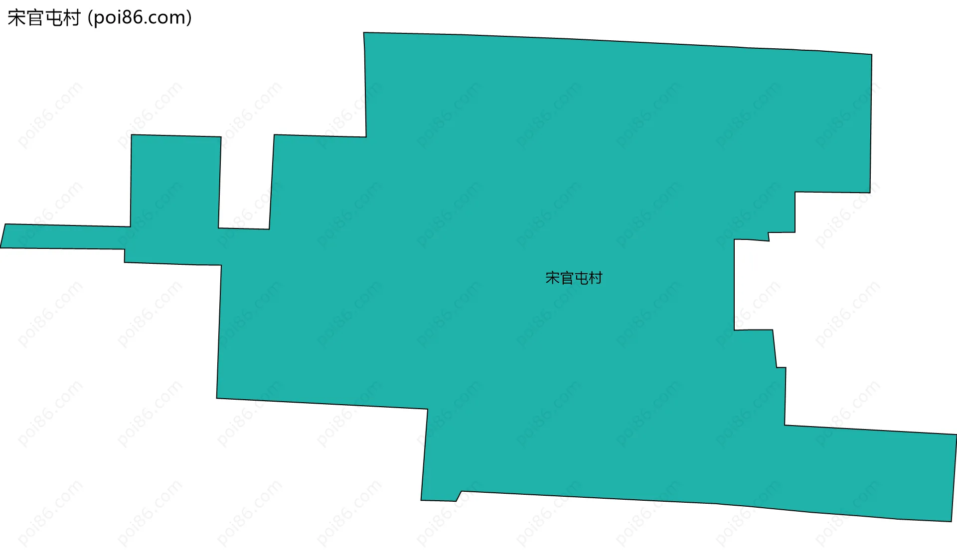 宋官屯村边界地图