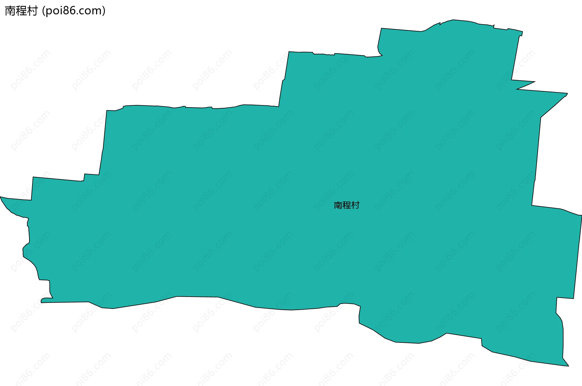 南程村边界地图