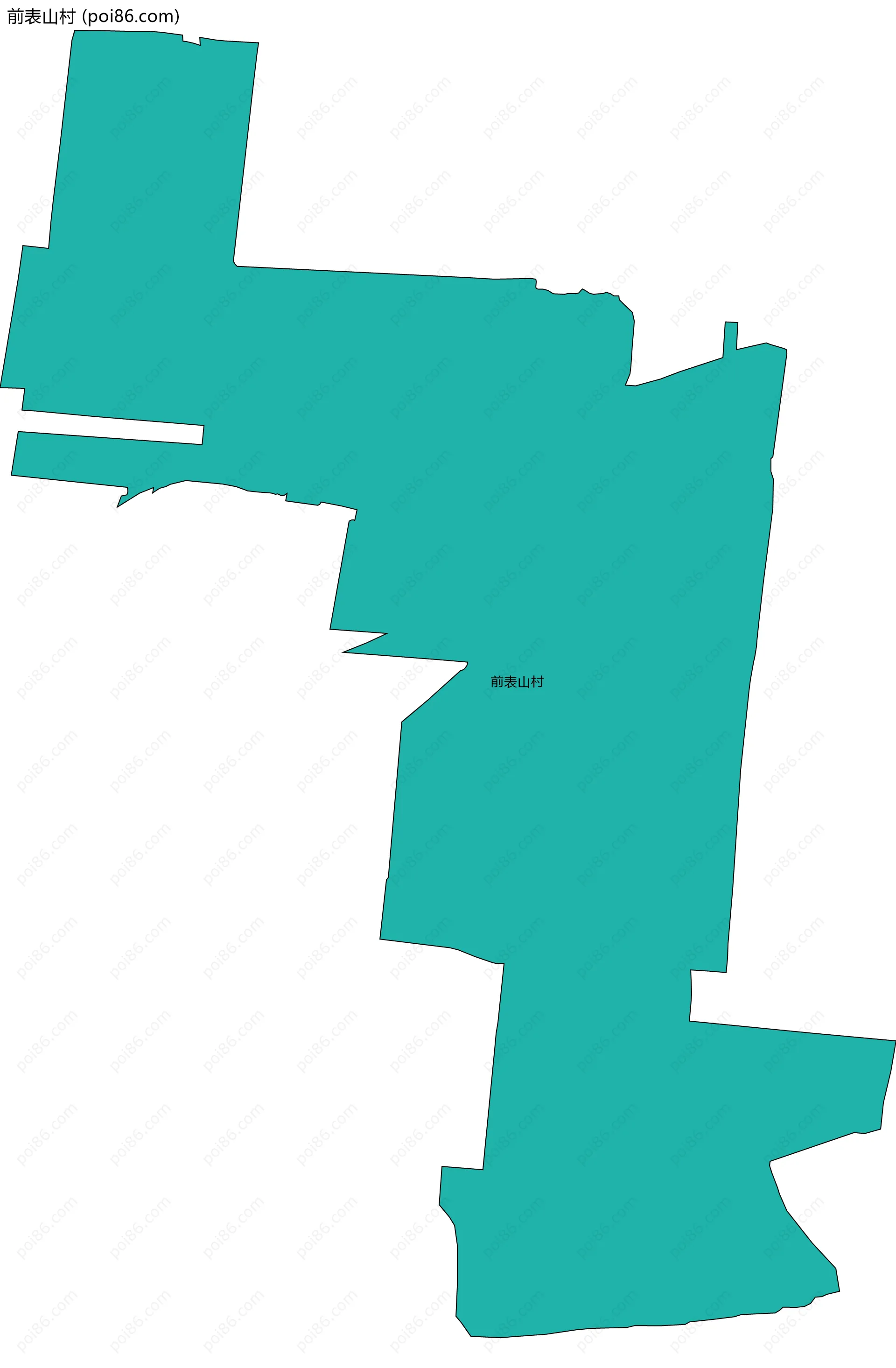前表山村边界地图