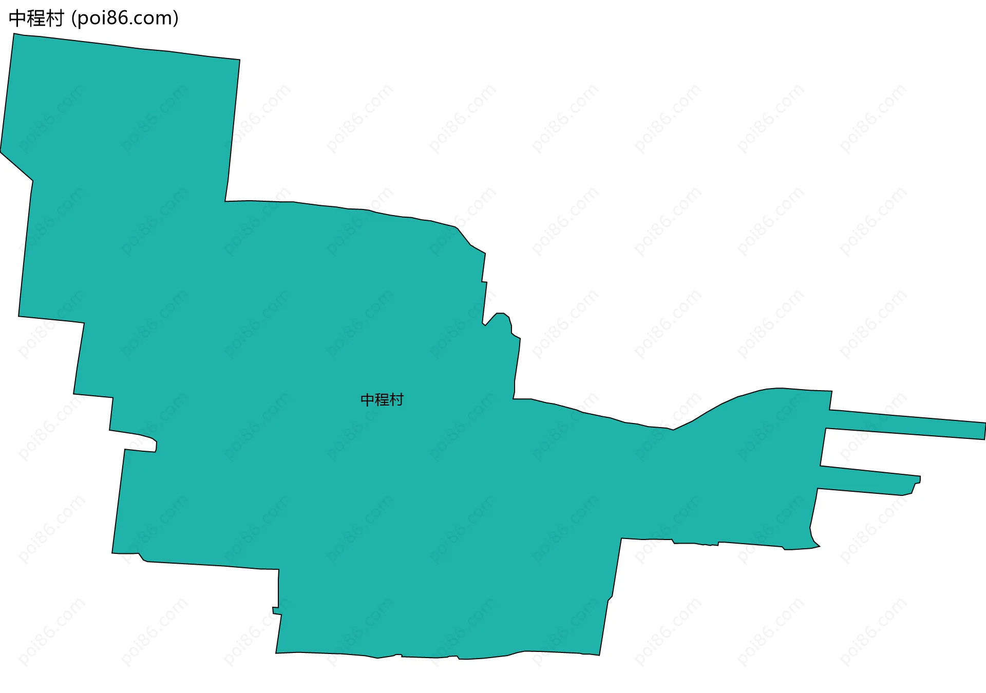 中程村边界地图