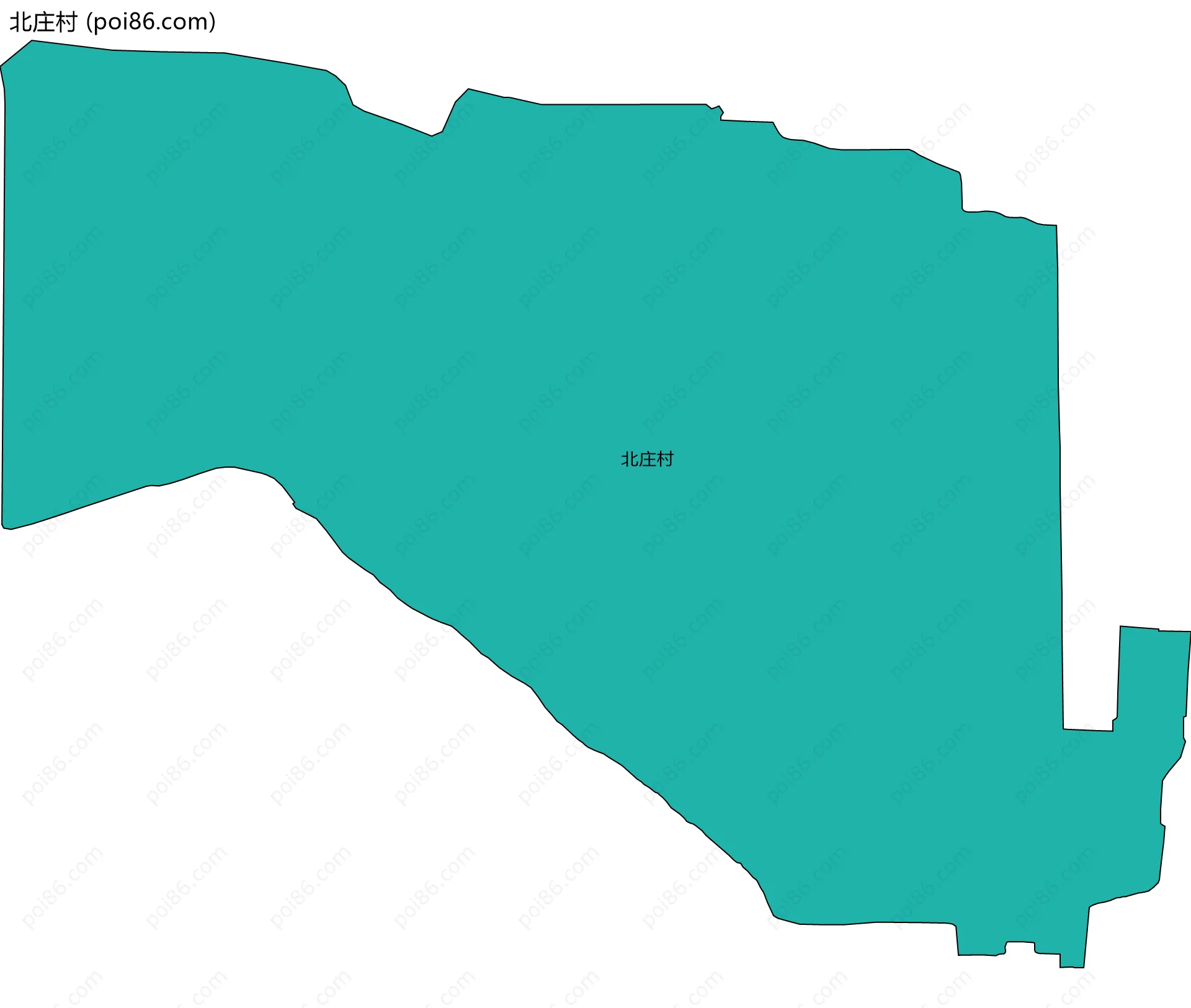 北庄村边界地图