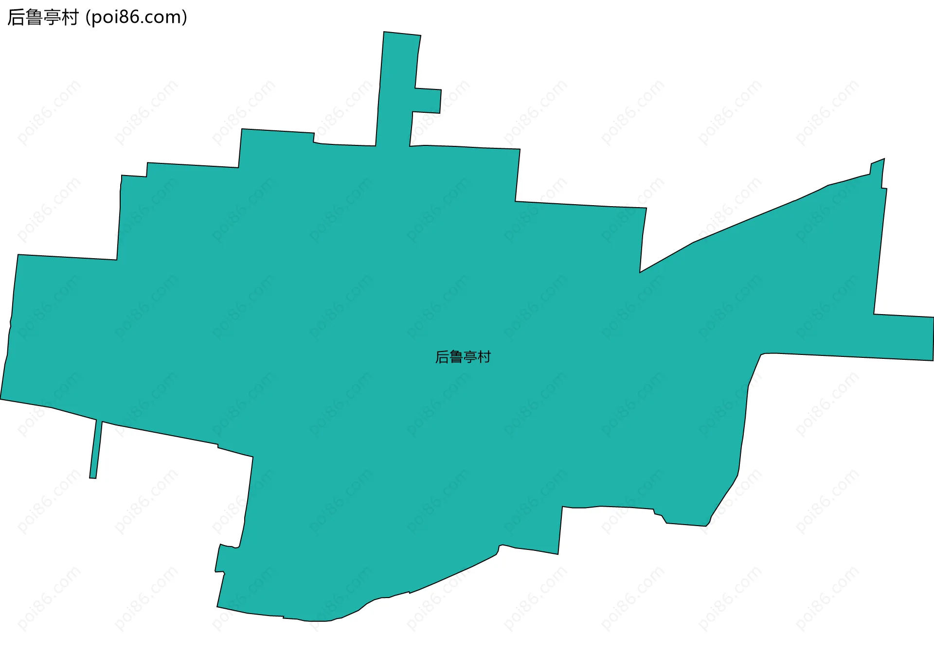 后鲁亭村边界地图