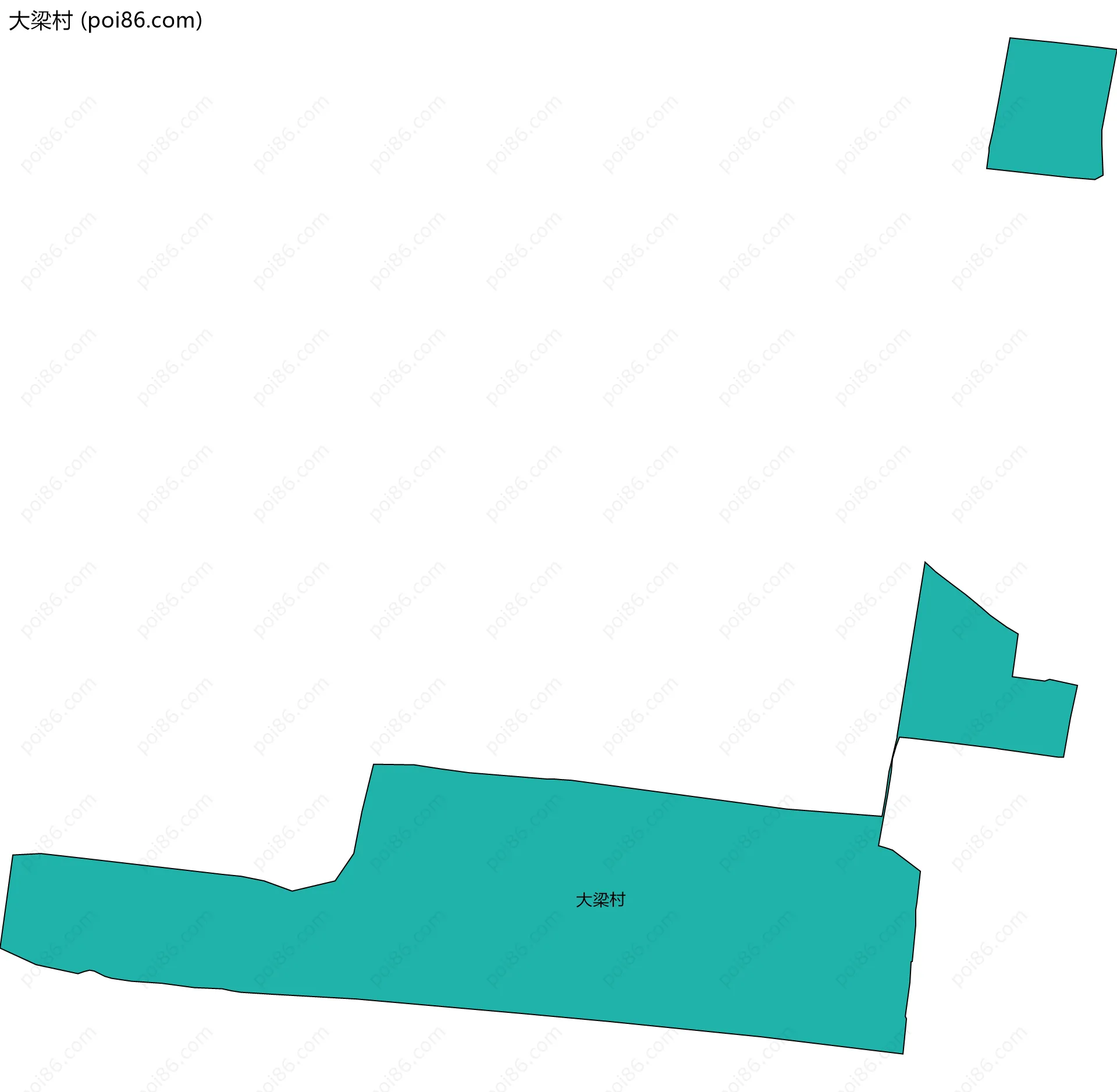 大梁村边界地图